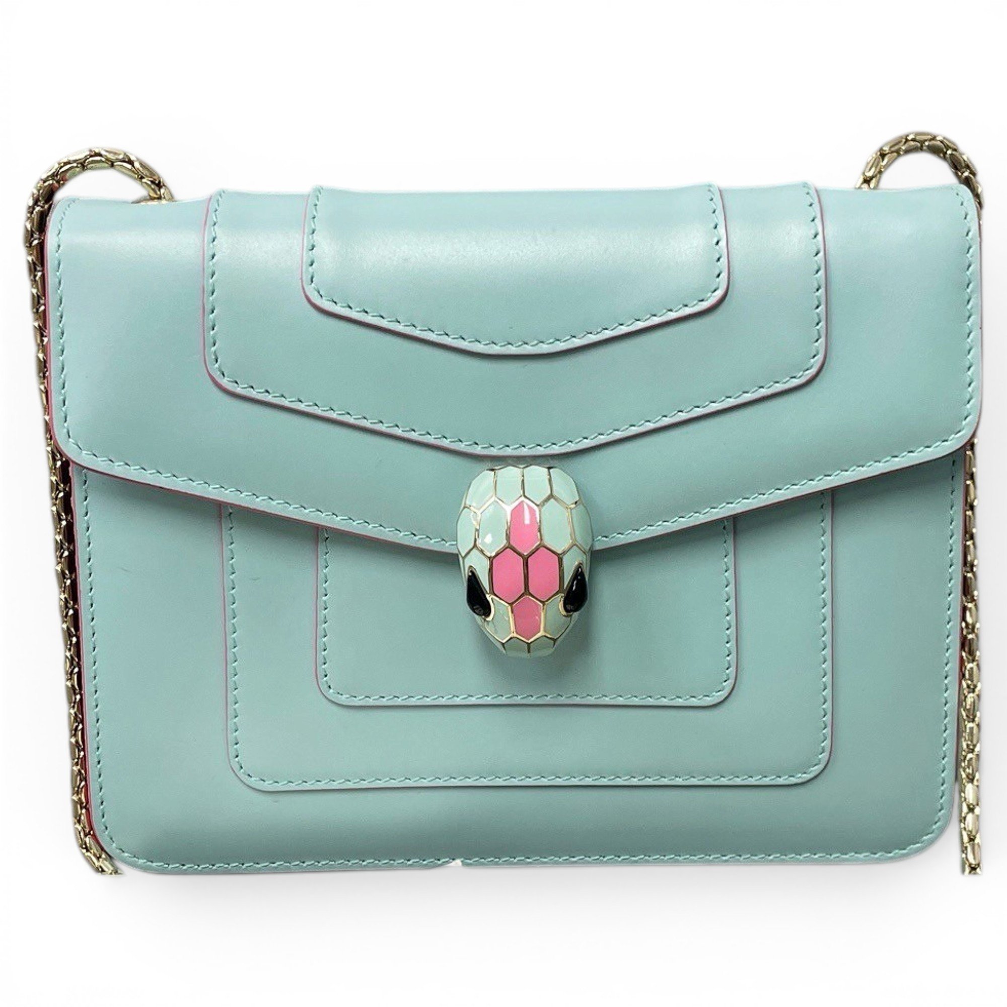 Serpenti leather handbag