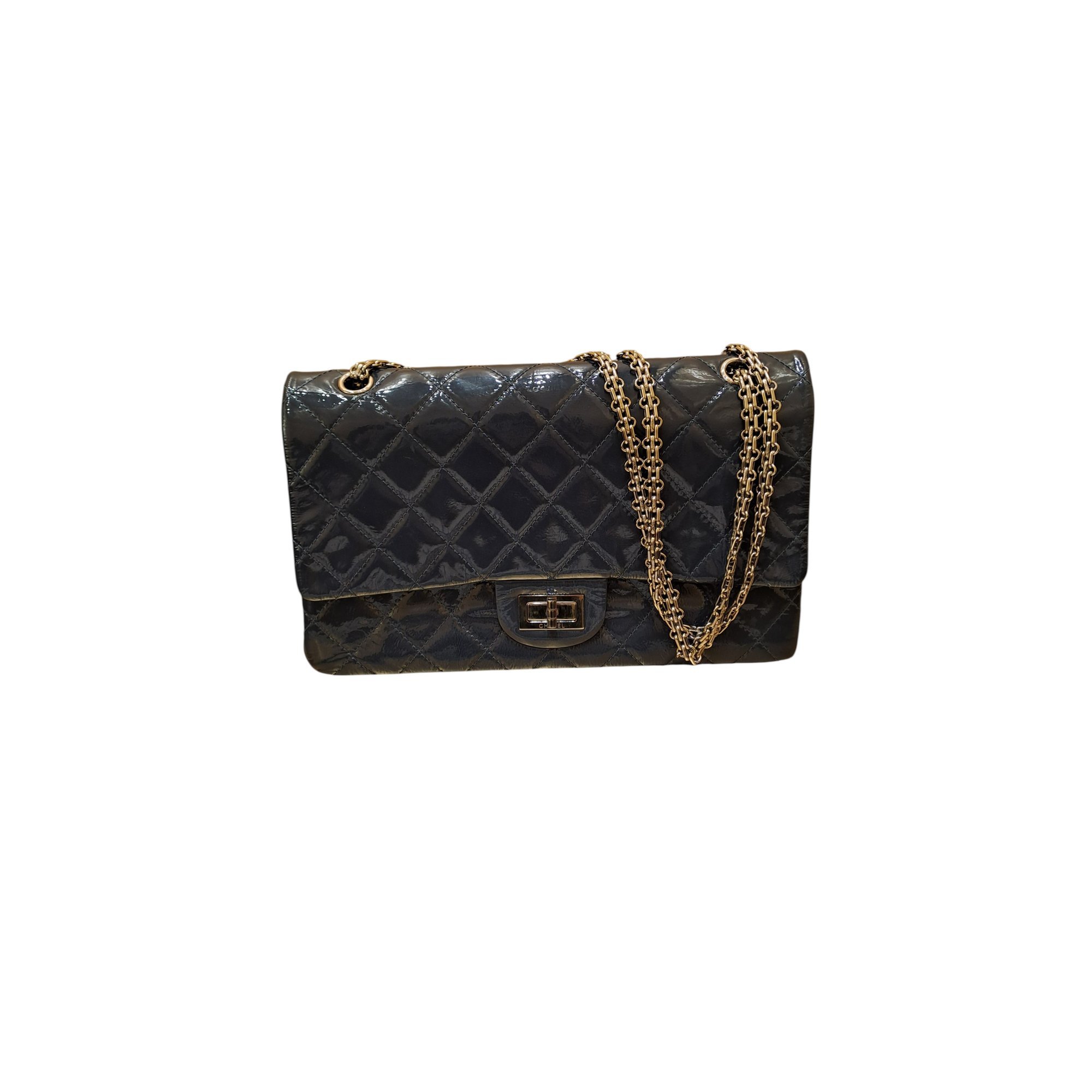 2.55 patent leather handbag