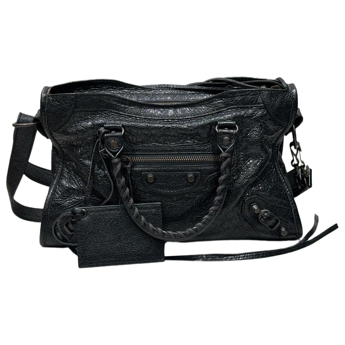 City leather handbag