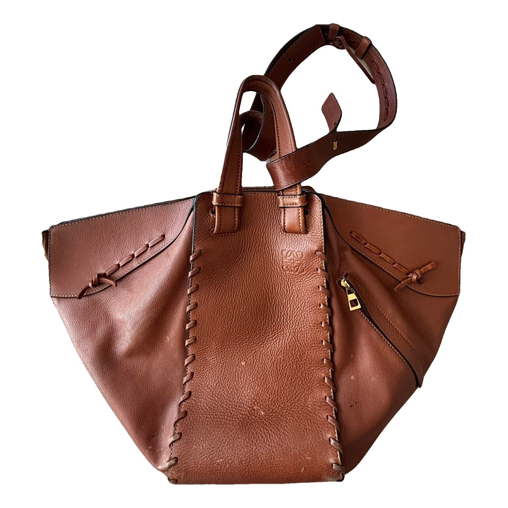 Hammock leather handbag