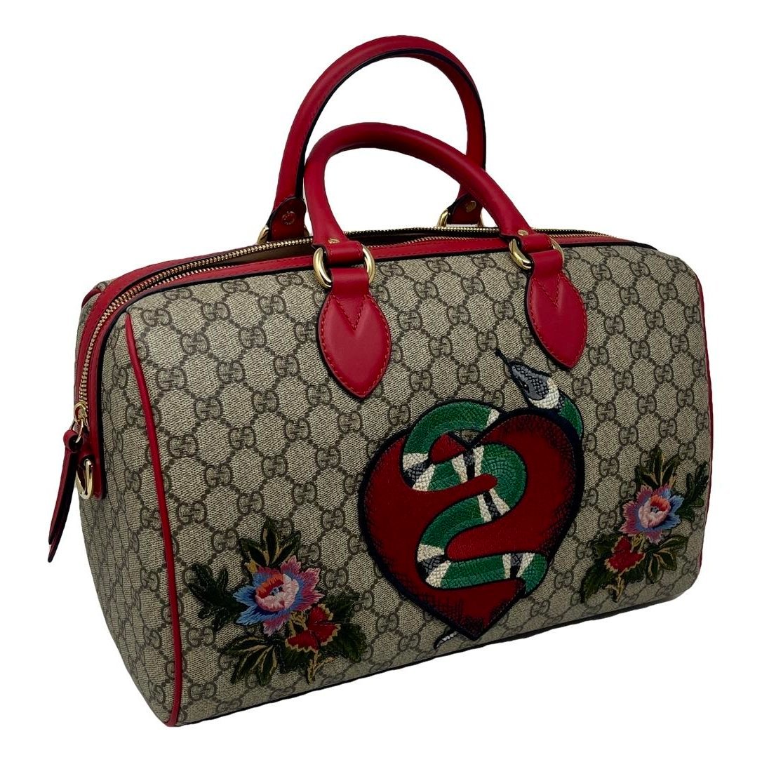 Boston leather bowling bag