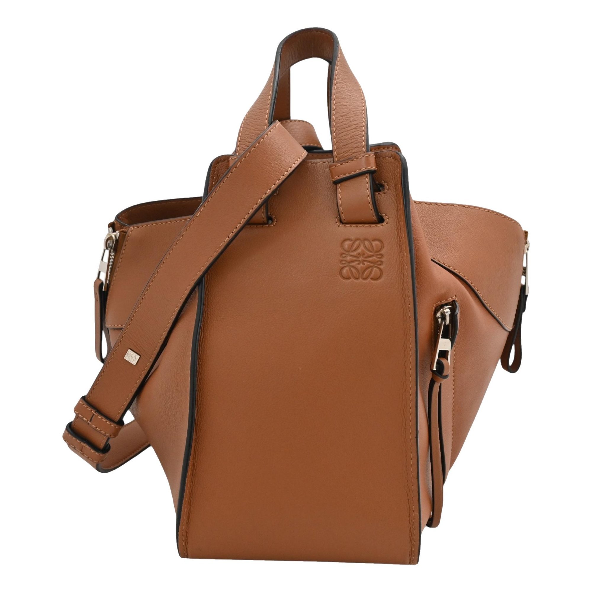 Hammock leather handbag
