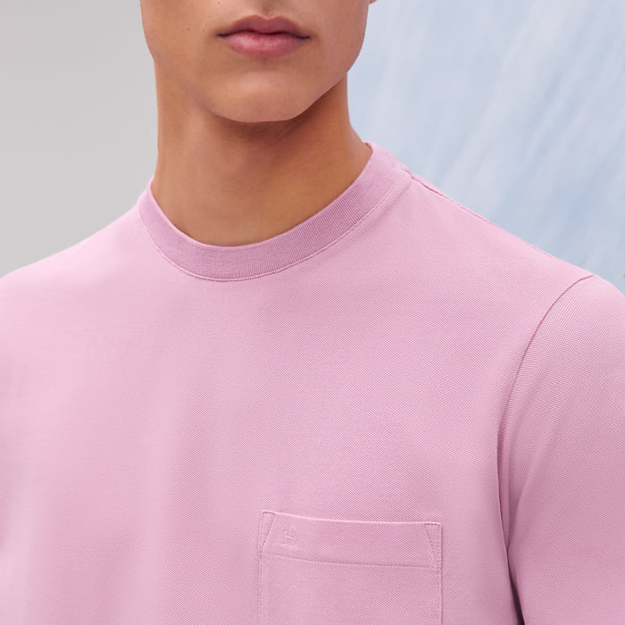 Rose Clair "H" Embroidered T-shirt
