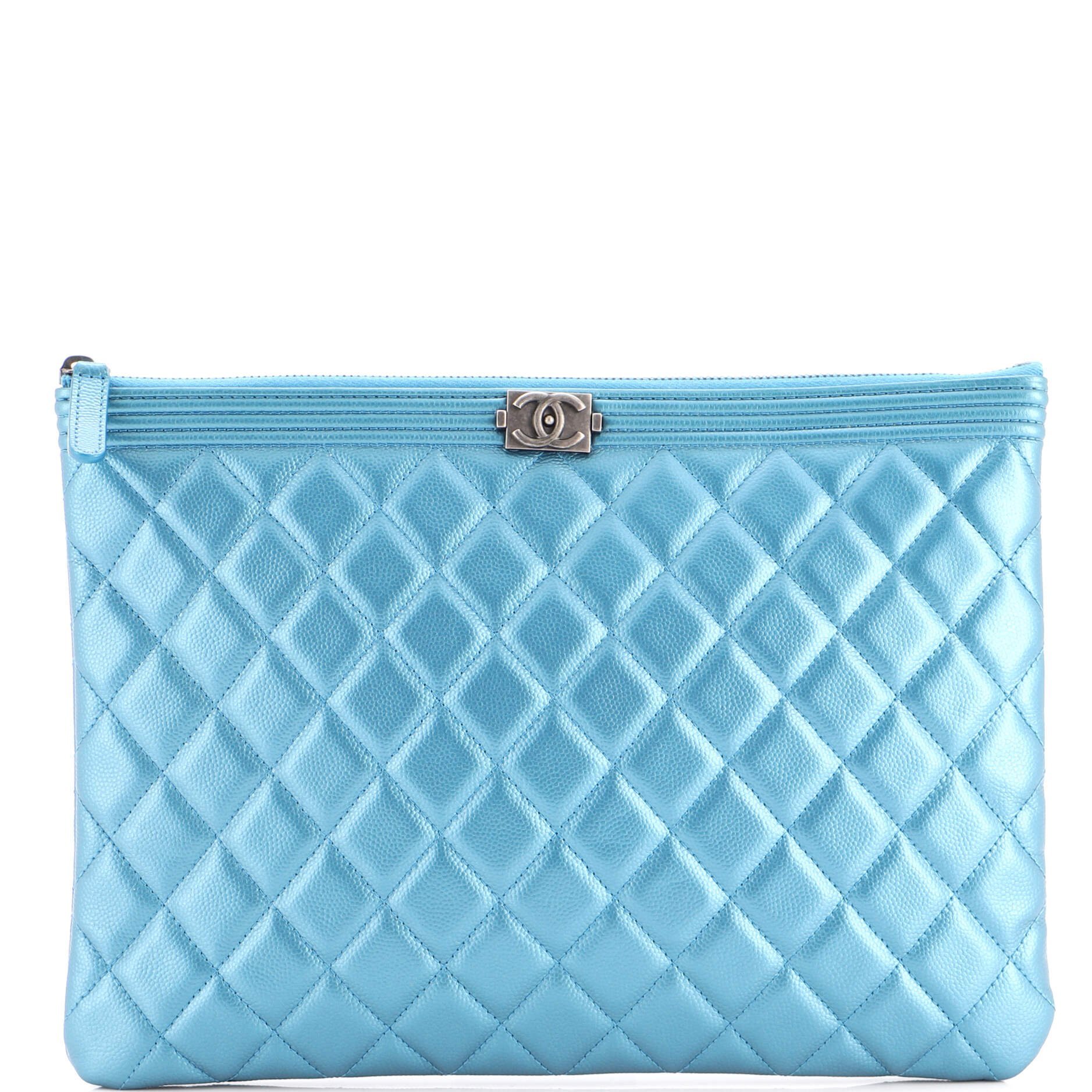 Leather clutch bag