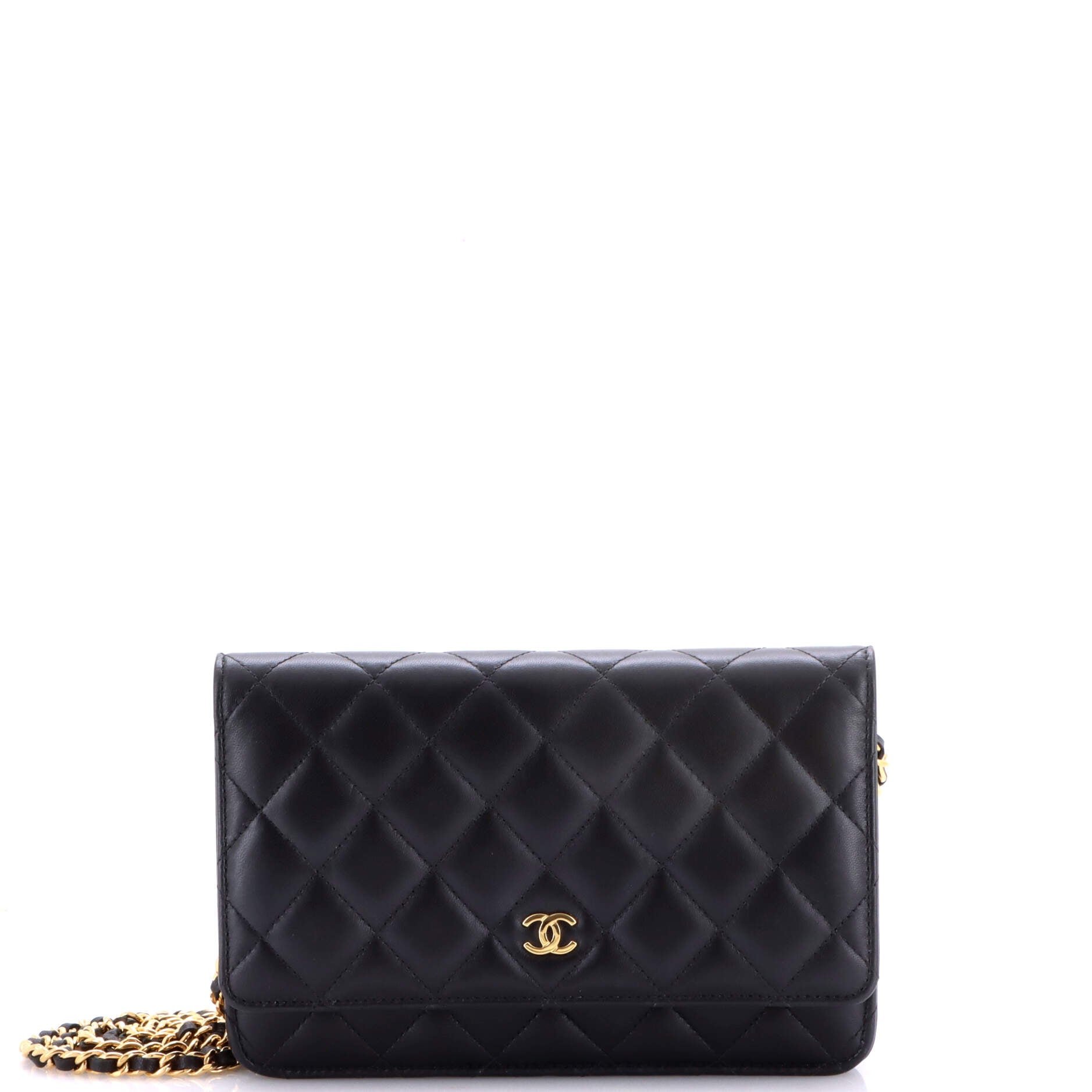 Wallet on Chain Quilted Lambskin