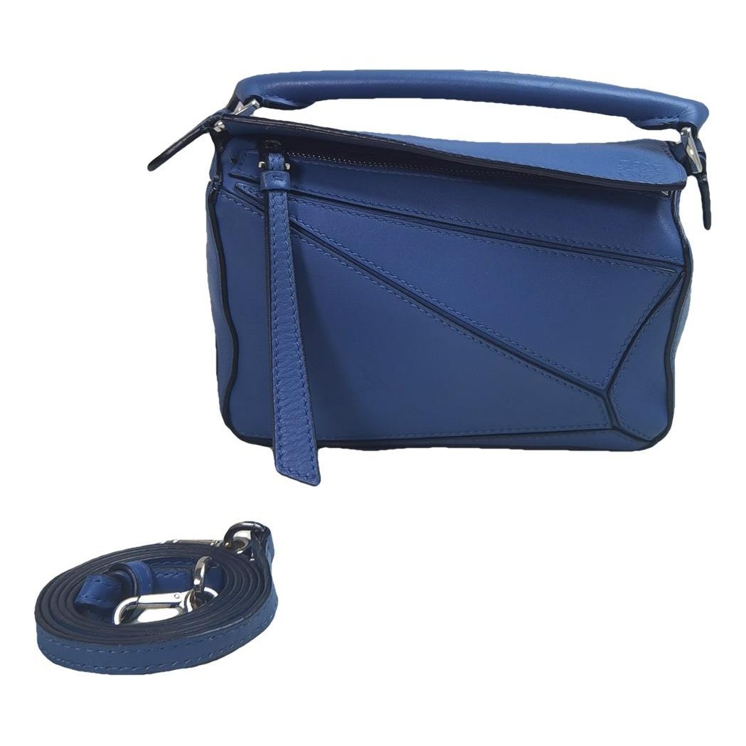 Puzzle leather handbag