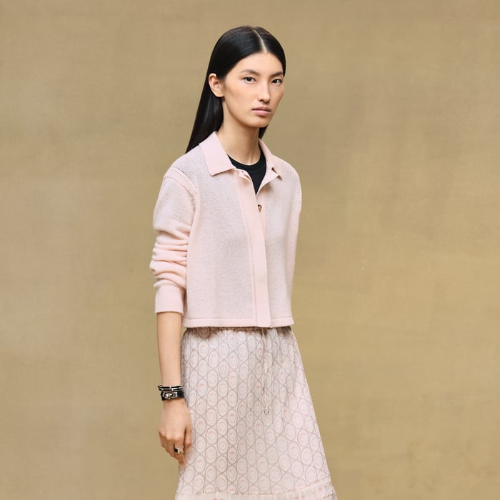 Rose Palomino Short Shirt Cardigan