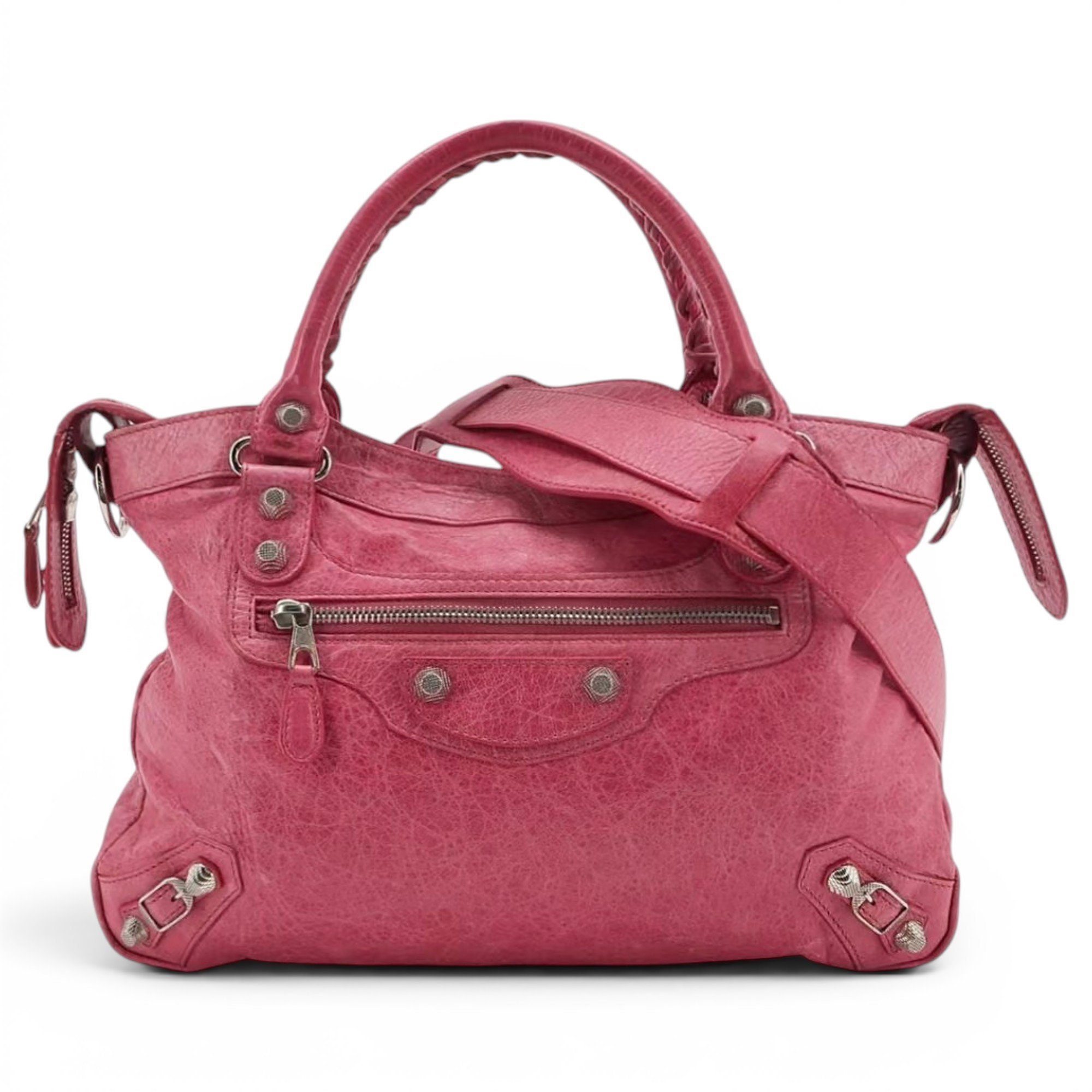City leather handbag