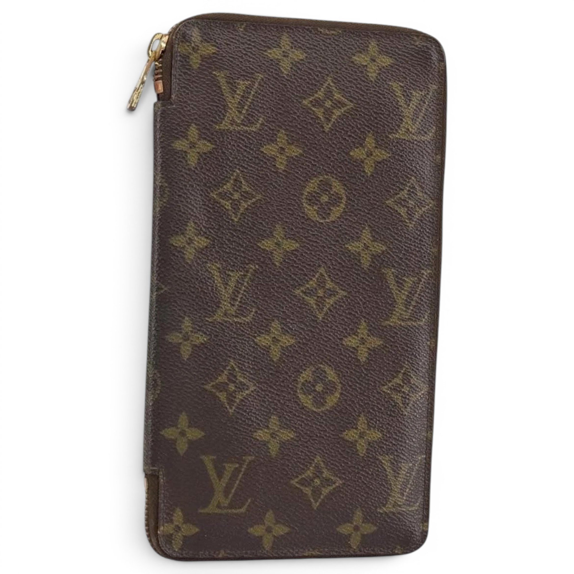Leather clutch bag