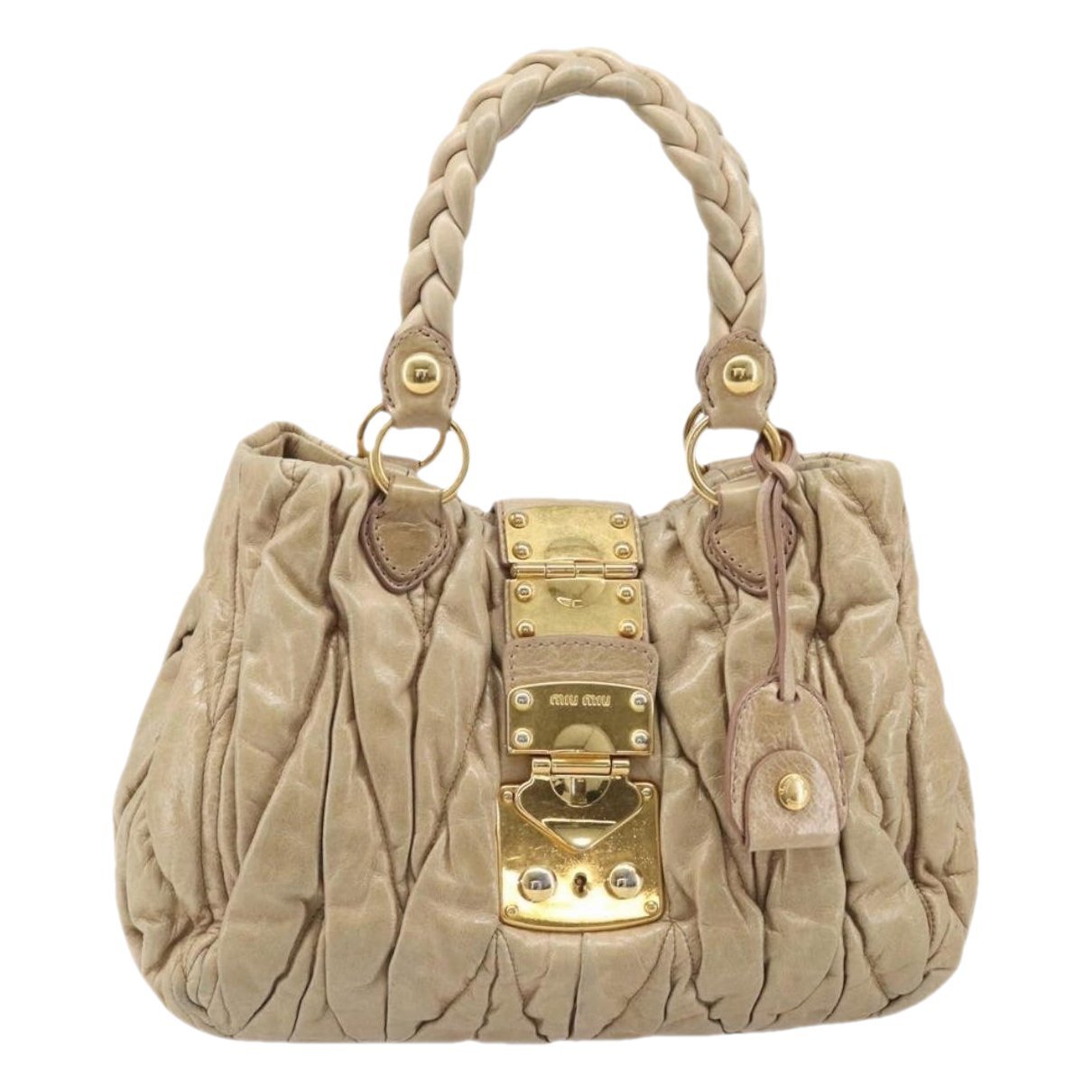 Coffer leather handbag