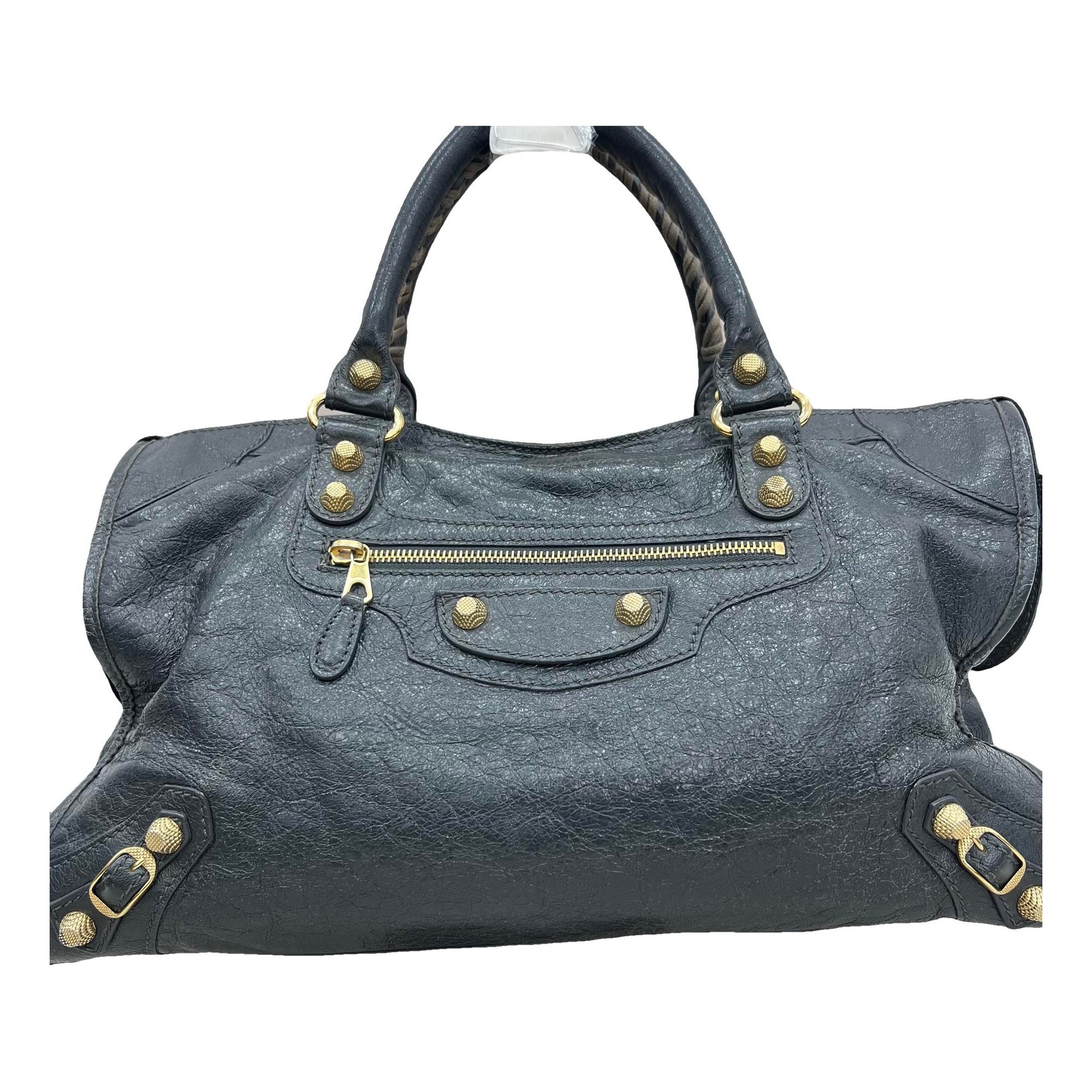 City leather handbag