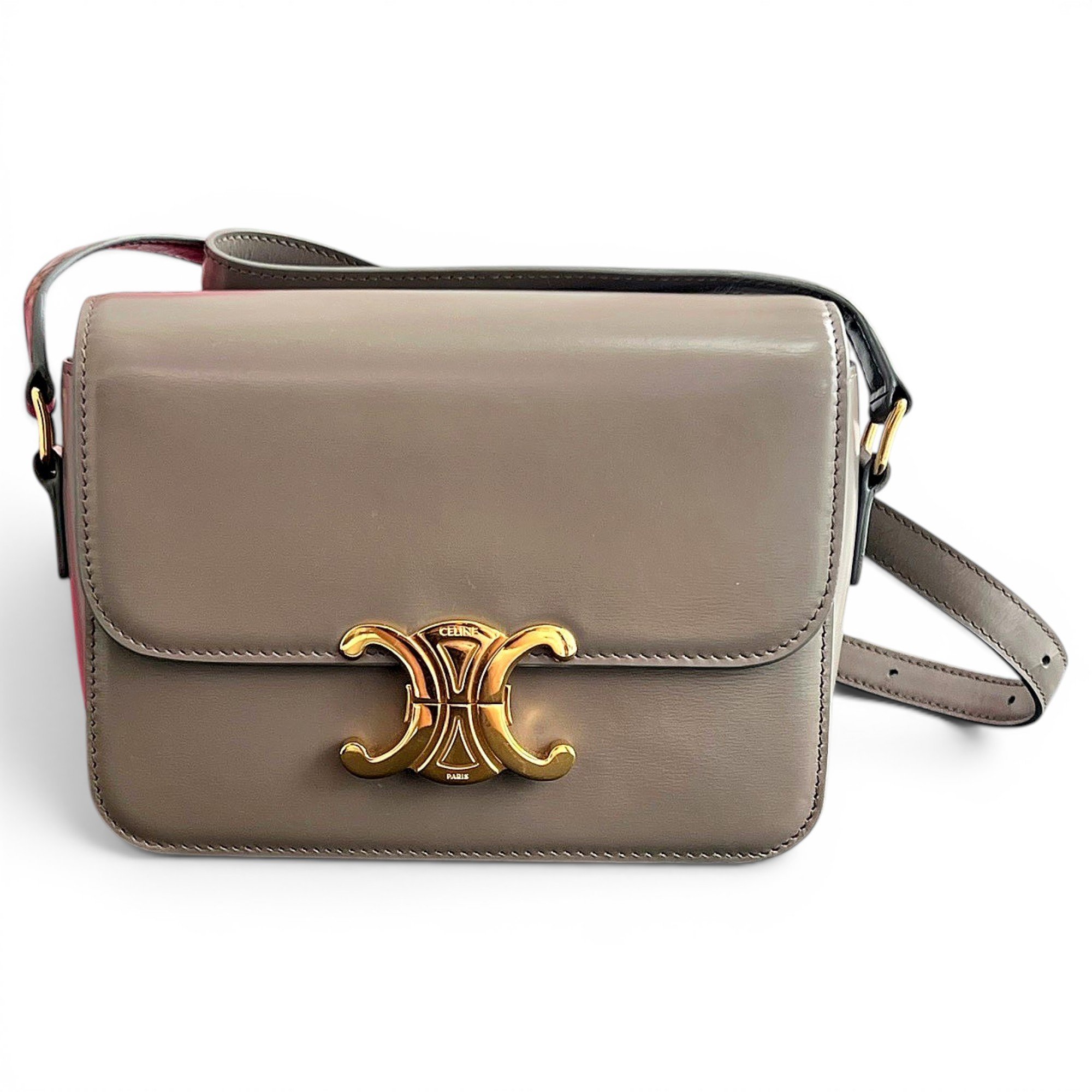 Triomphe leather handbag