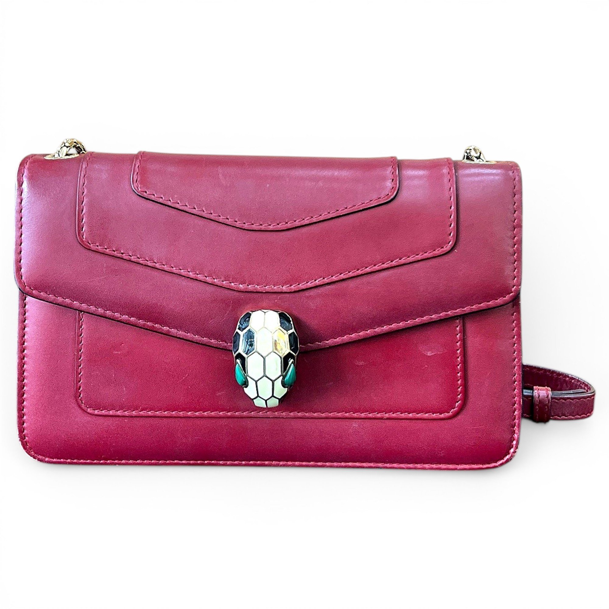 Serpenti leather handbag