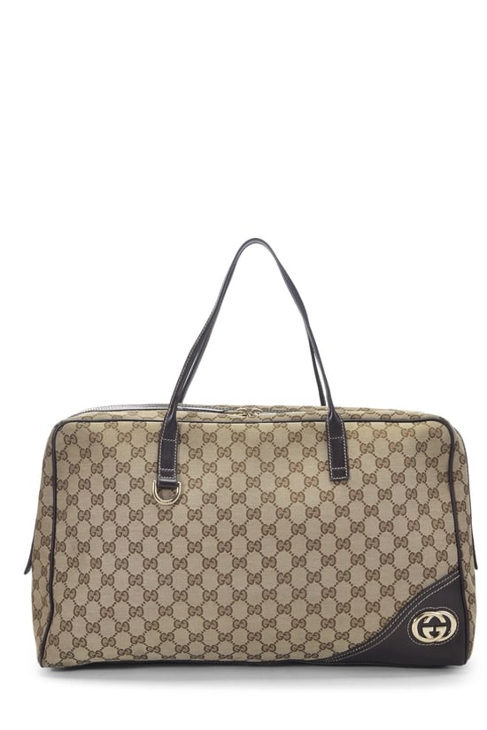 Orginial GG Canvas Britt Boston Bag Large NM