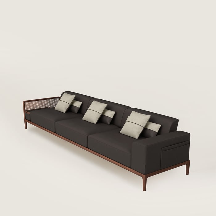 Noir Ébène Sofa Sellier 3-seater