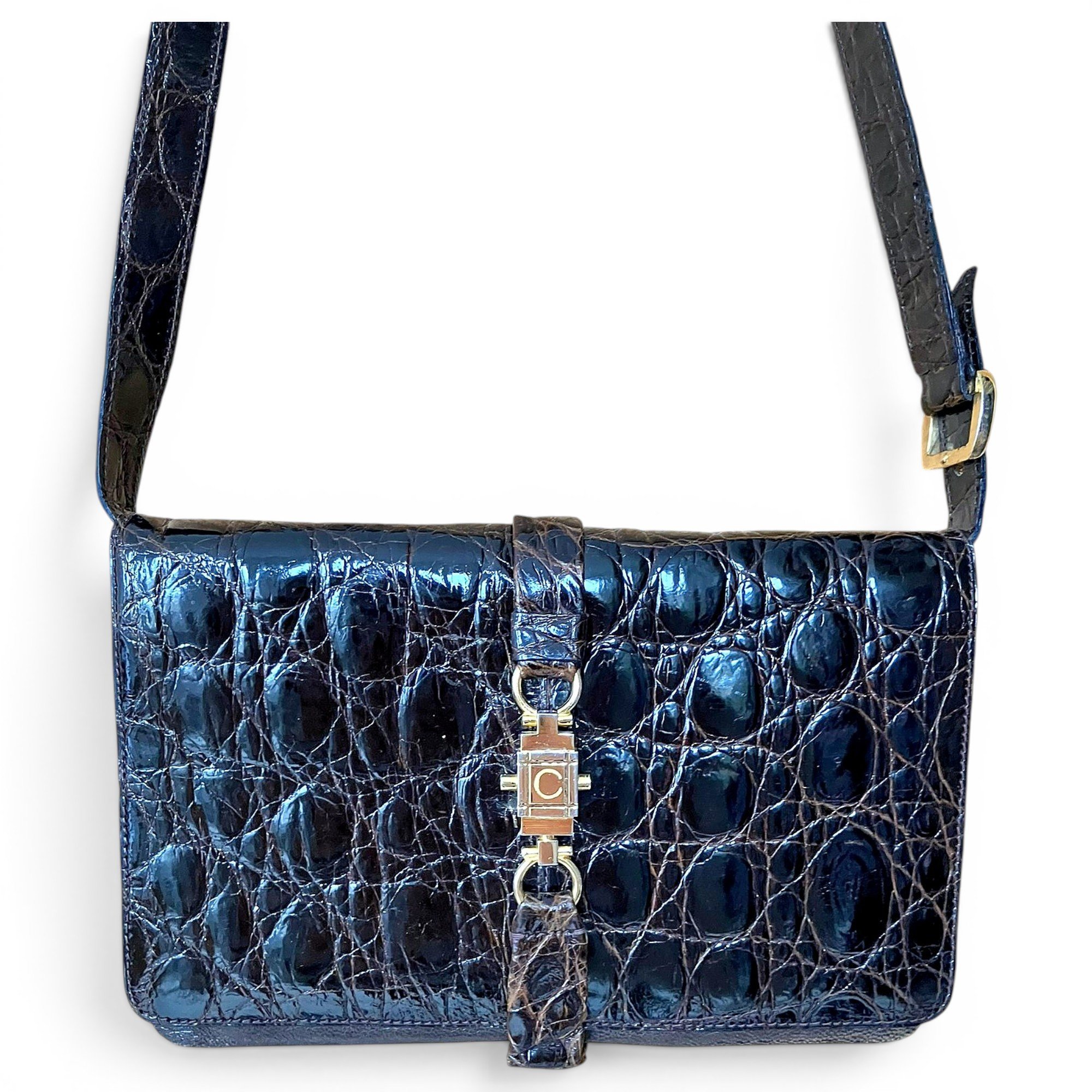 C bag leather crossbody bag