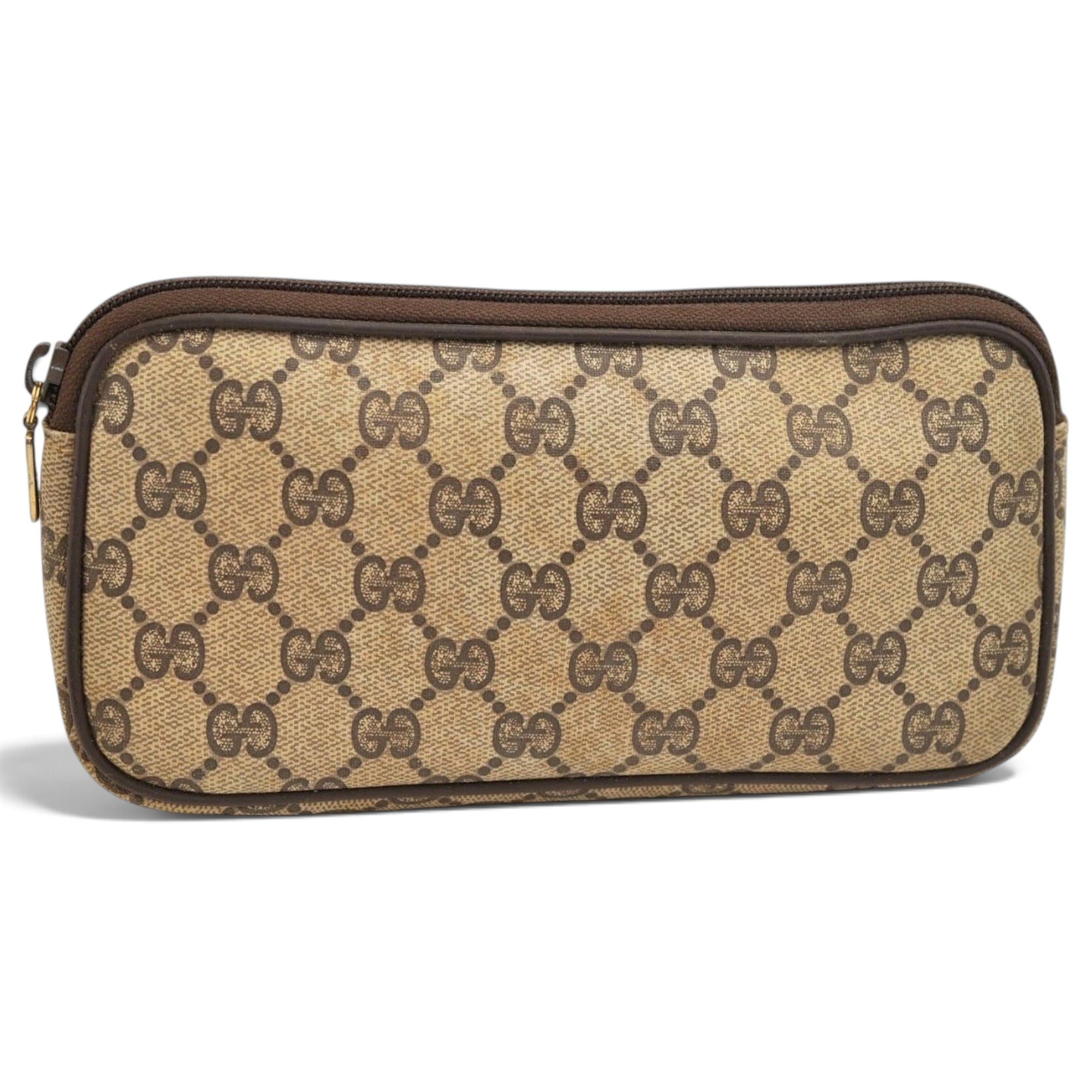 Leather clutch bag