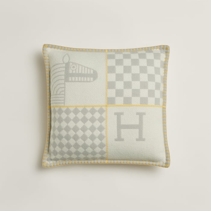 Gris Avalon Animaux Nattes Pillow