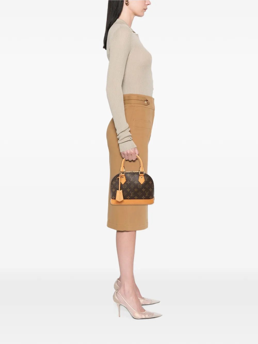 2010 Monogram Alma BB satchel