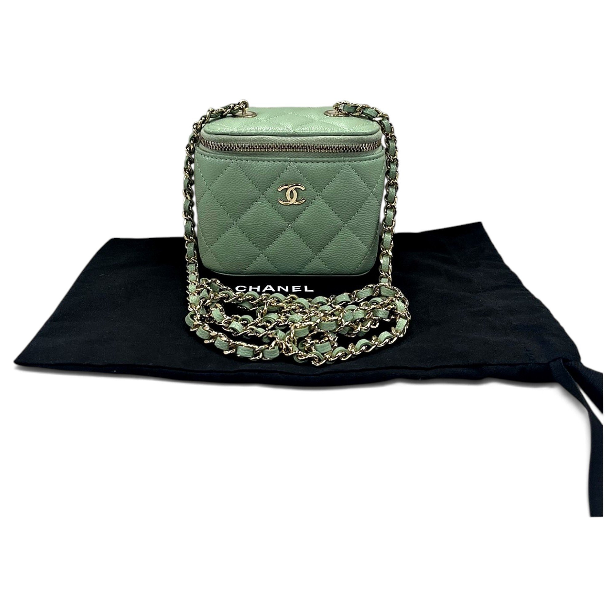 Trendy CC Vanity leather handbag