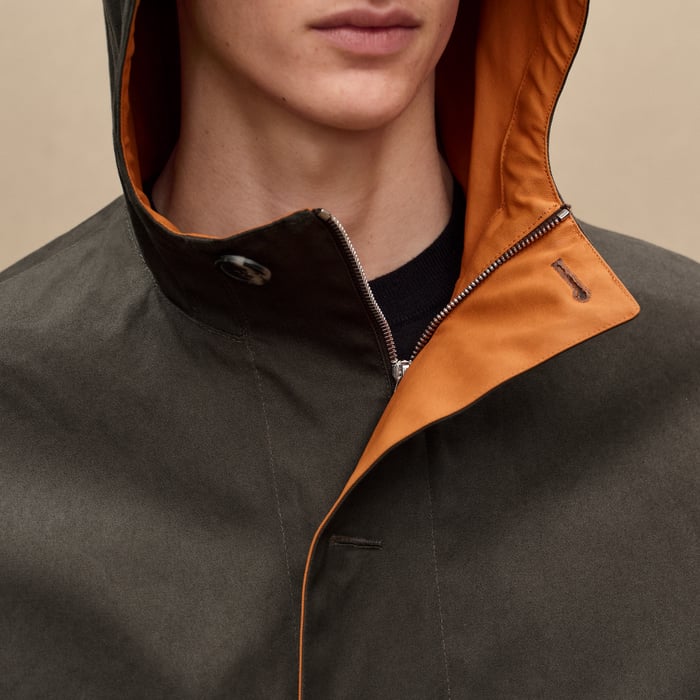 Kaki Hooded Jacket