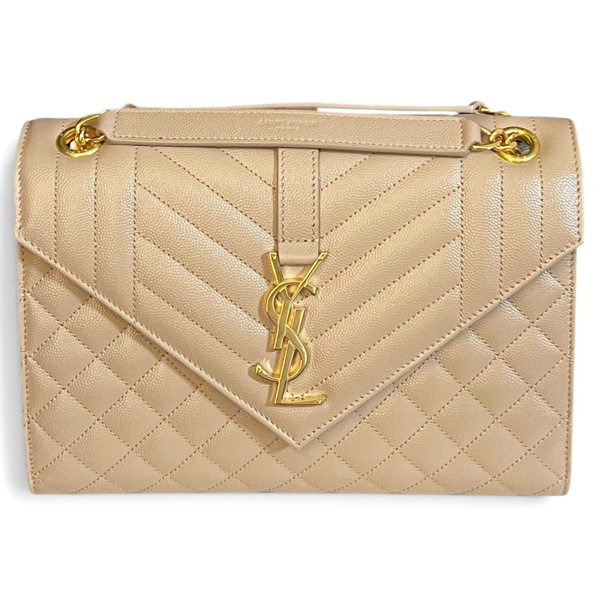 Envelope leather handbag
