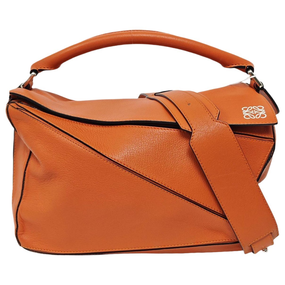 Puzzle leather handbag