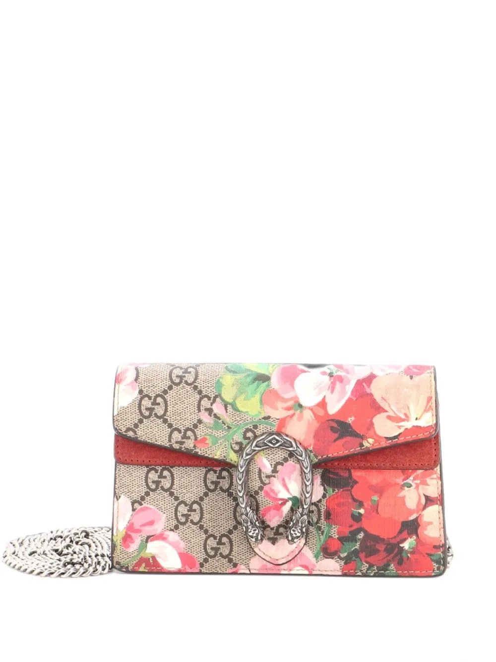 Dionysus Bag Blooms Print GG Coated Canvas Super Mini crossbody bag