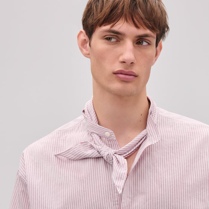 Guimauve "Doubles Rayures Serties" Boxy Fit Shirt
