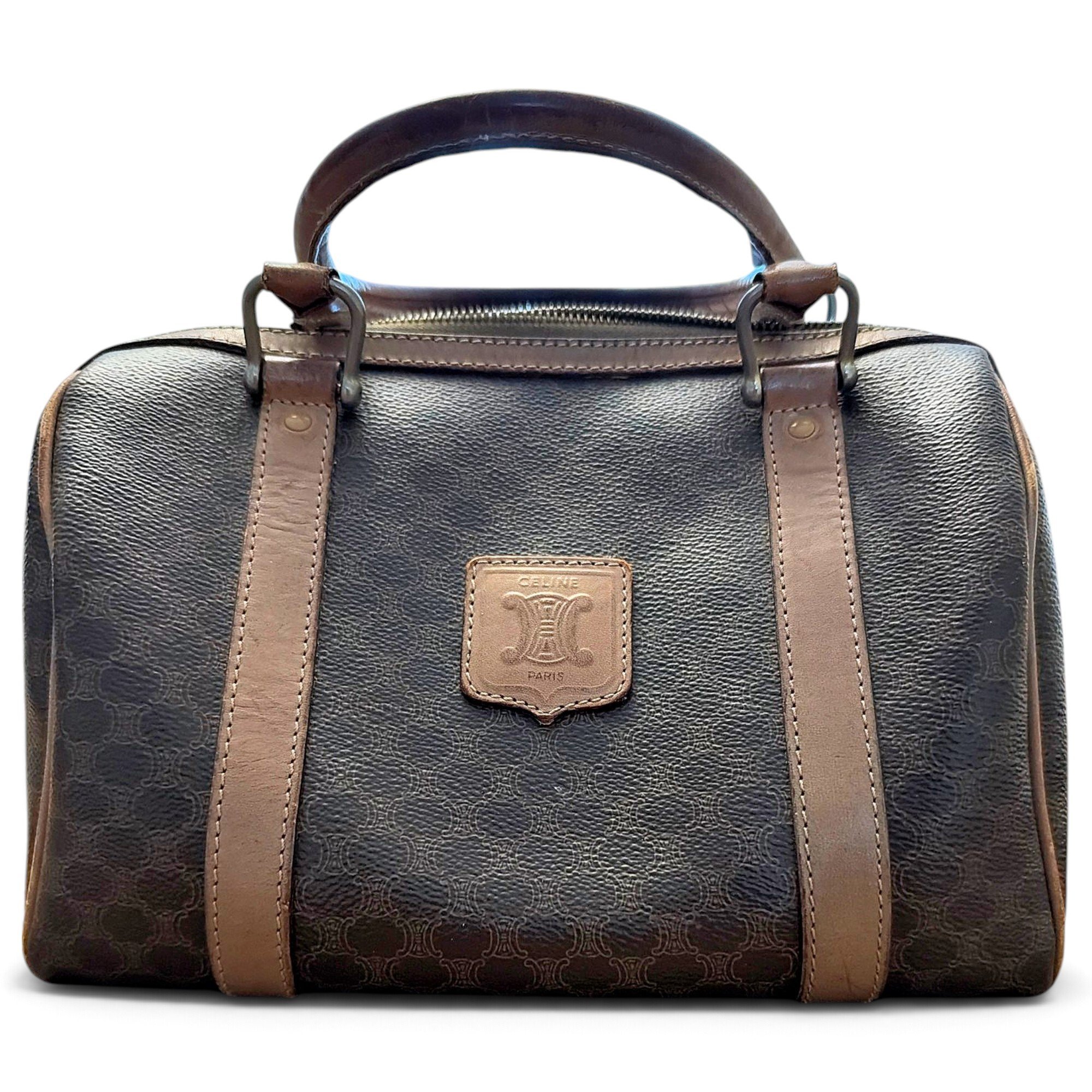 Leather bowling bag