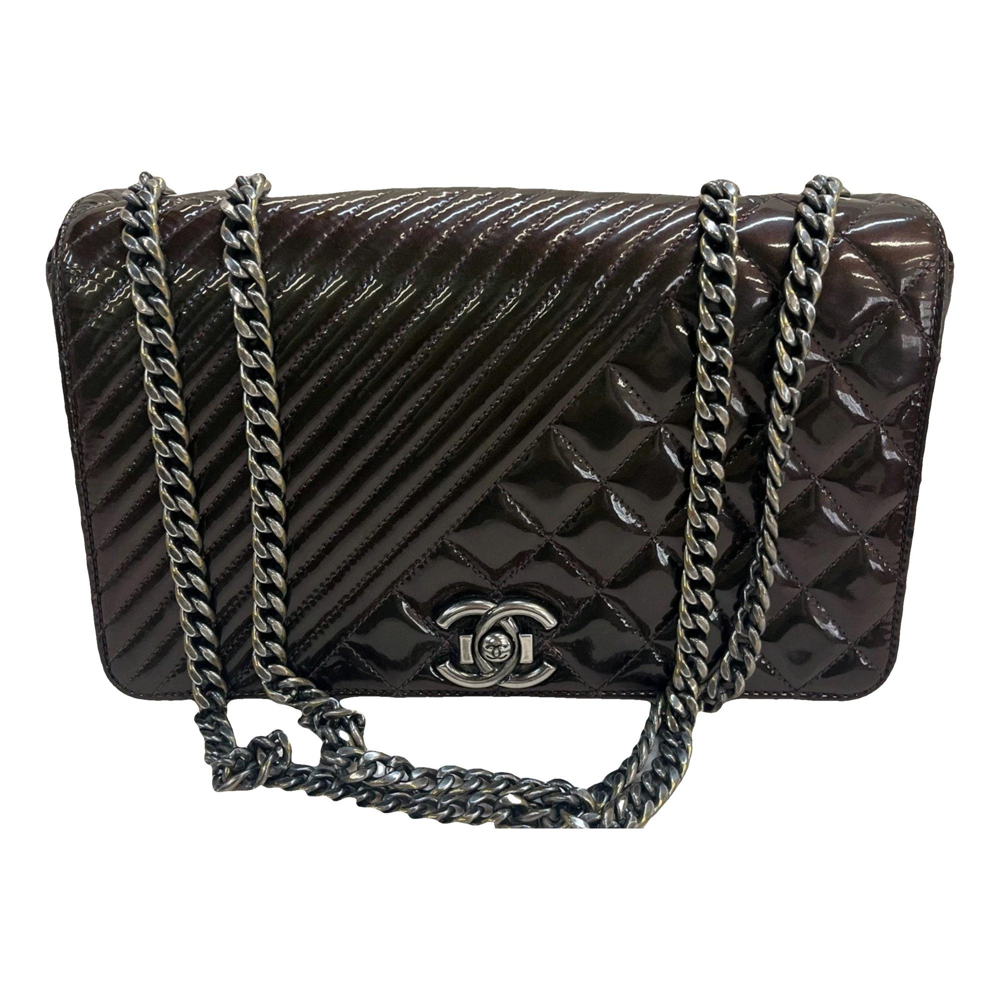 Wallet On Chain Boy patent leather crossbody bag