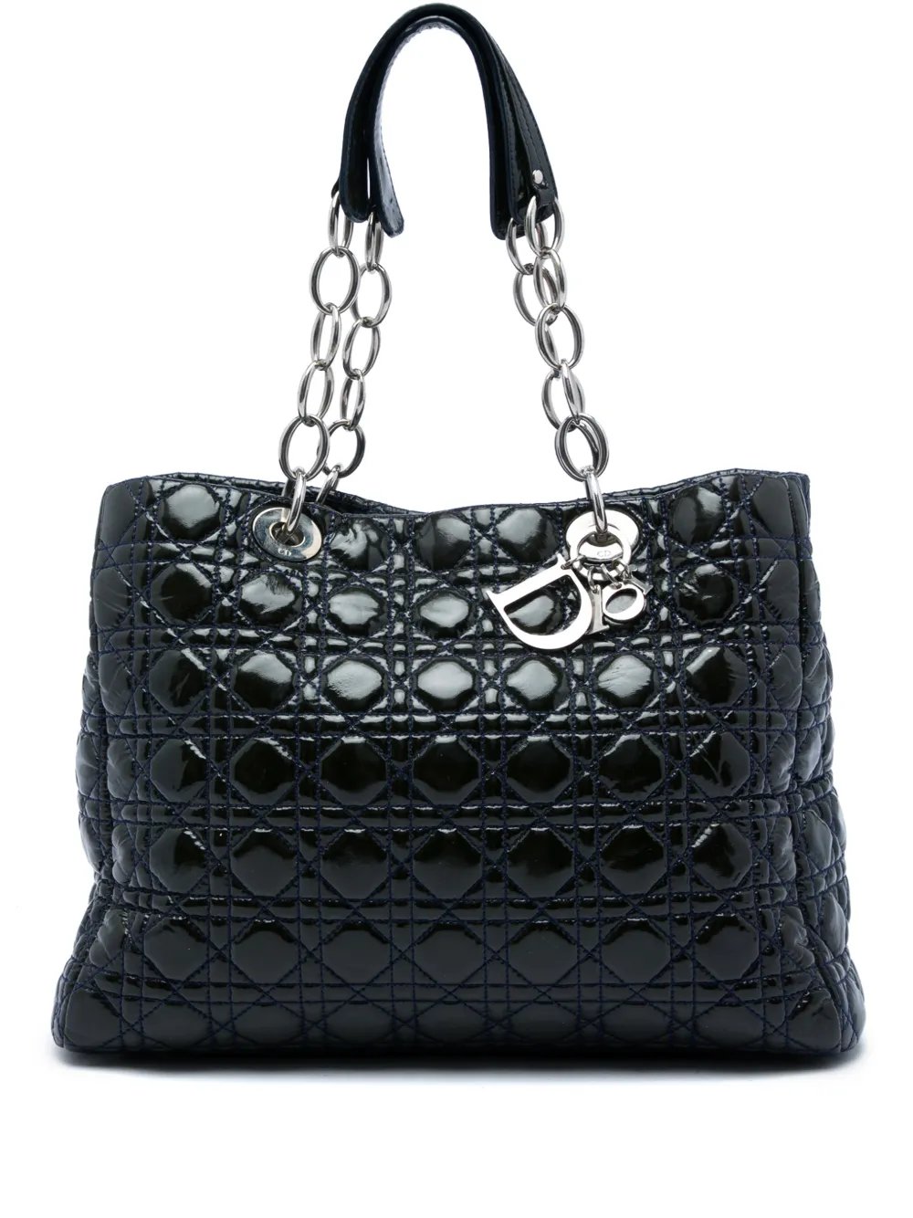 2011 Large Patent Cannage Lady Dior Soft Shopping tote bag