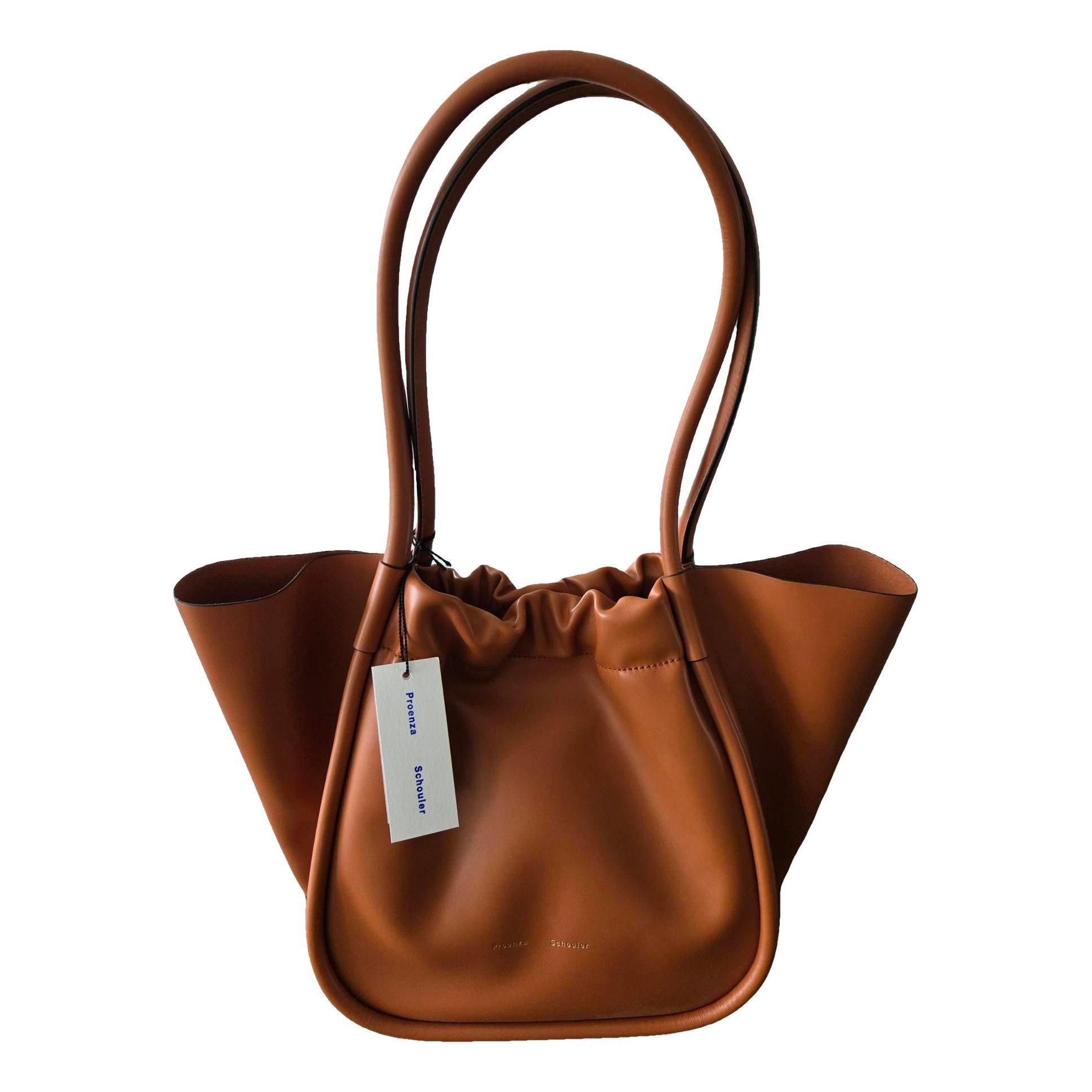 Ruched leather bag