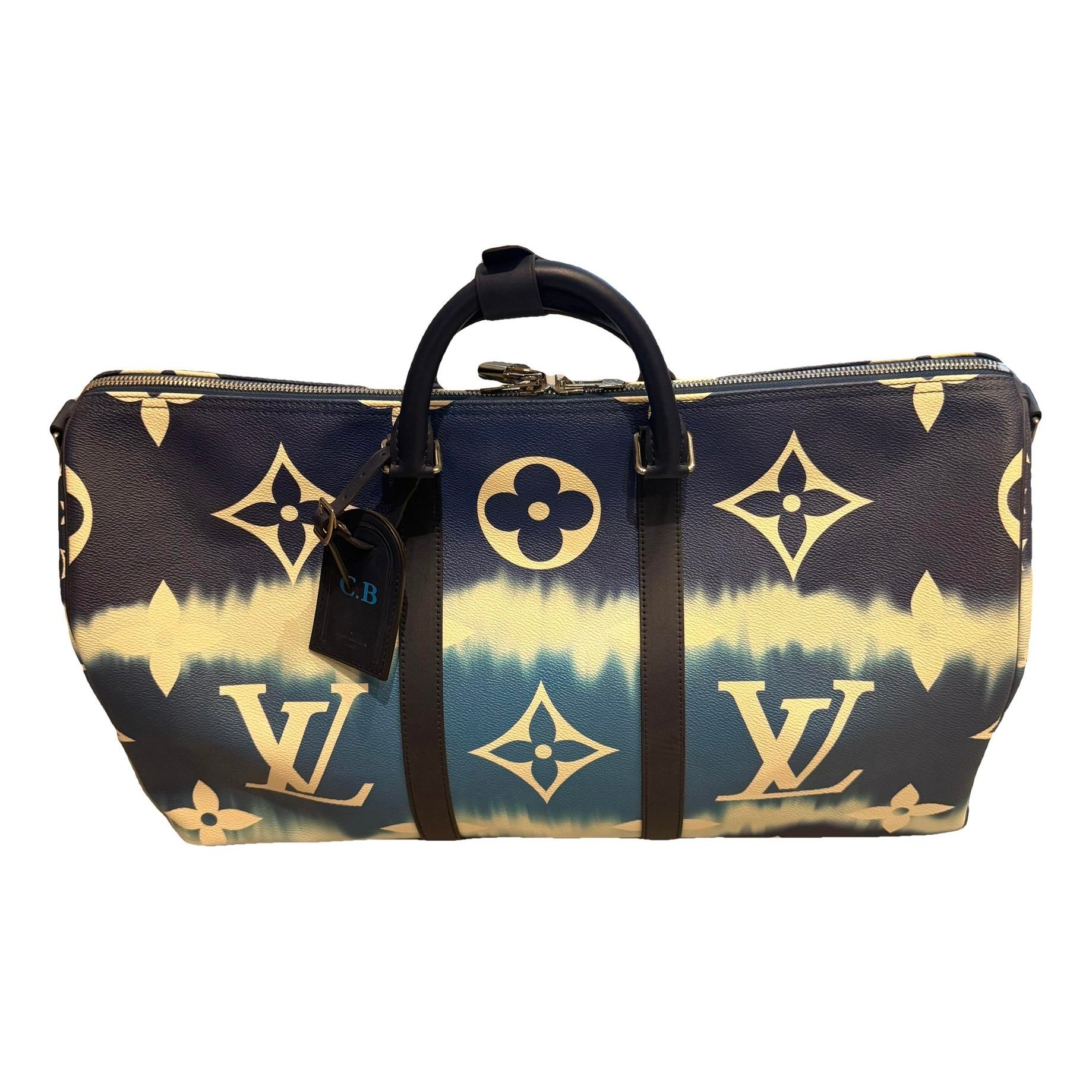 Keepall leather travel bag