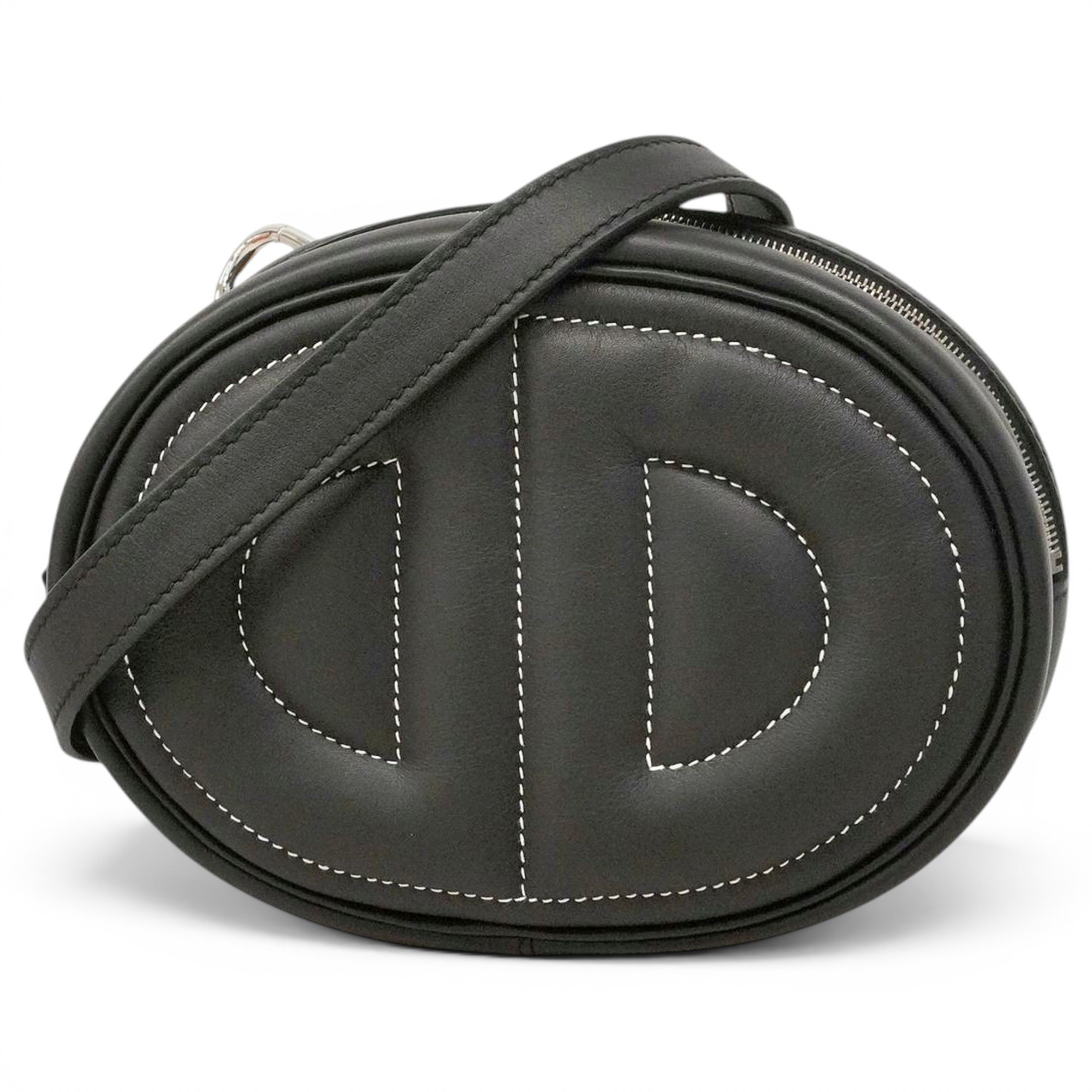 Hermes In The Loop Handbag Black Swift Leather