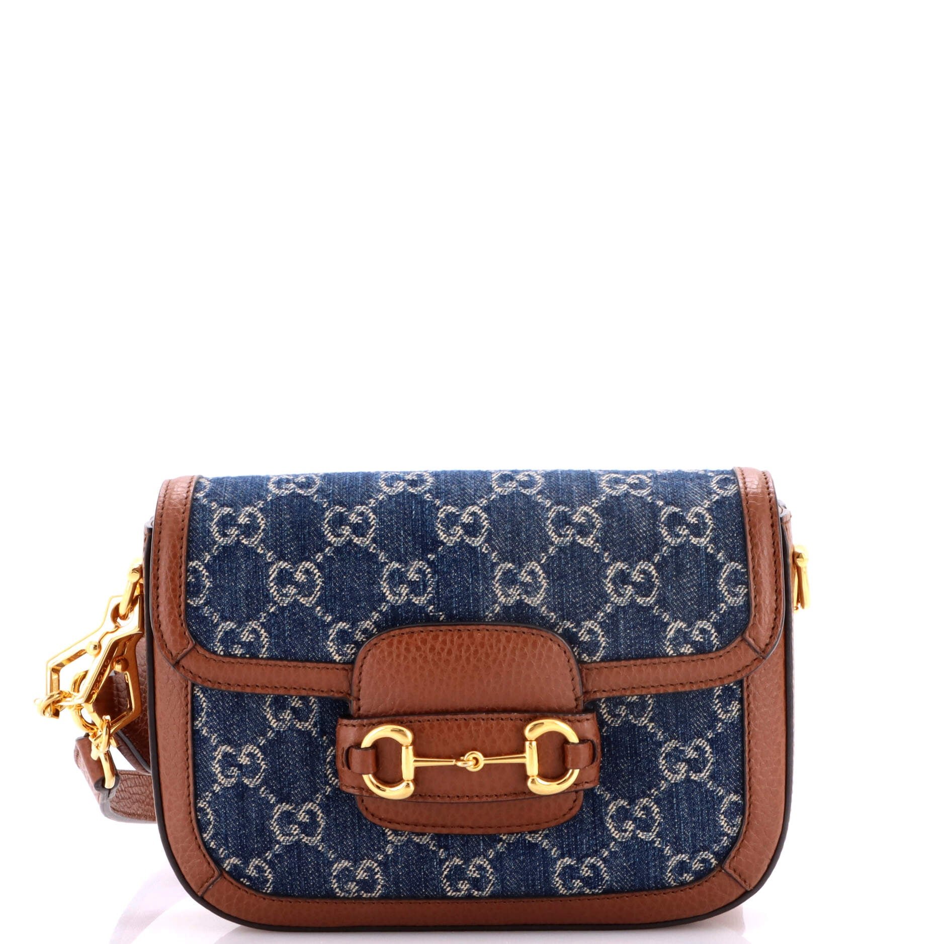 Horsebit 1955 Shoulder Bag GG Denim Mini