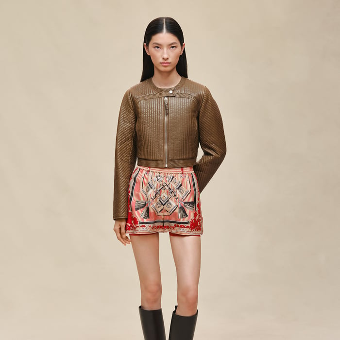 Marron Muschio Quilted Jacket
