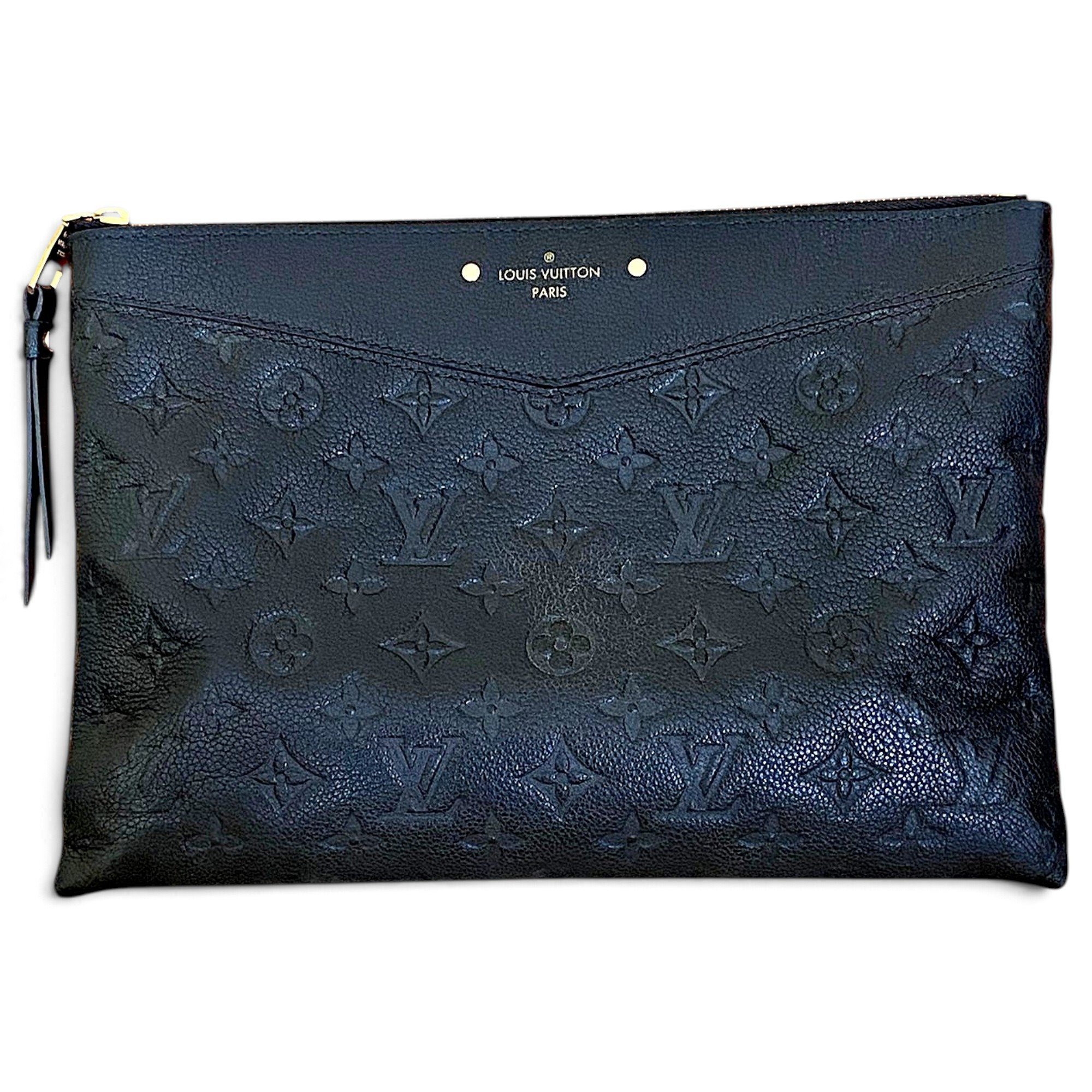Leather clutch bag