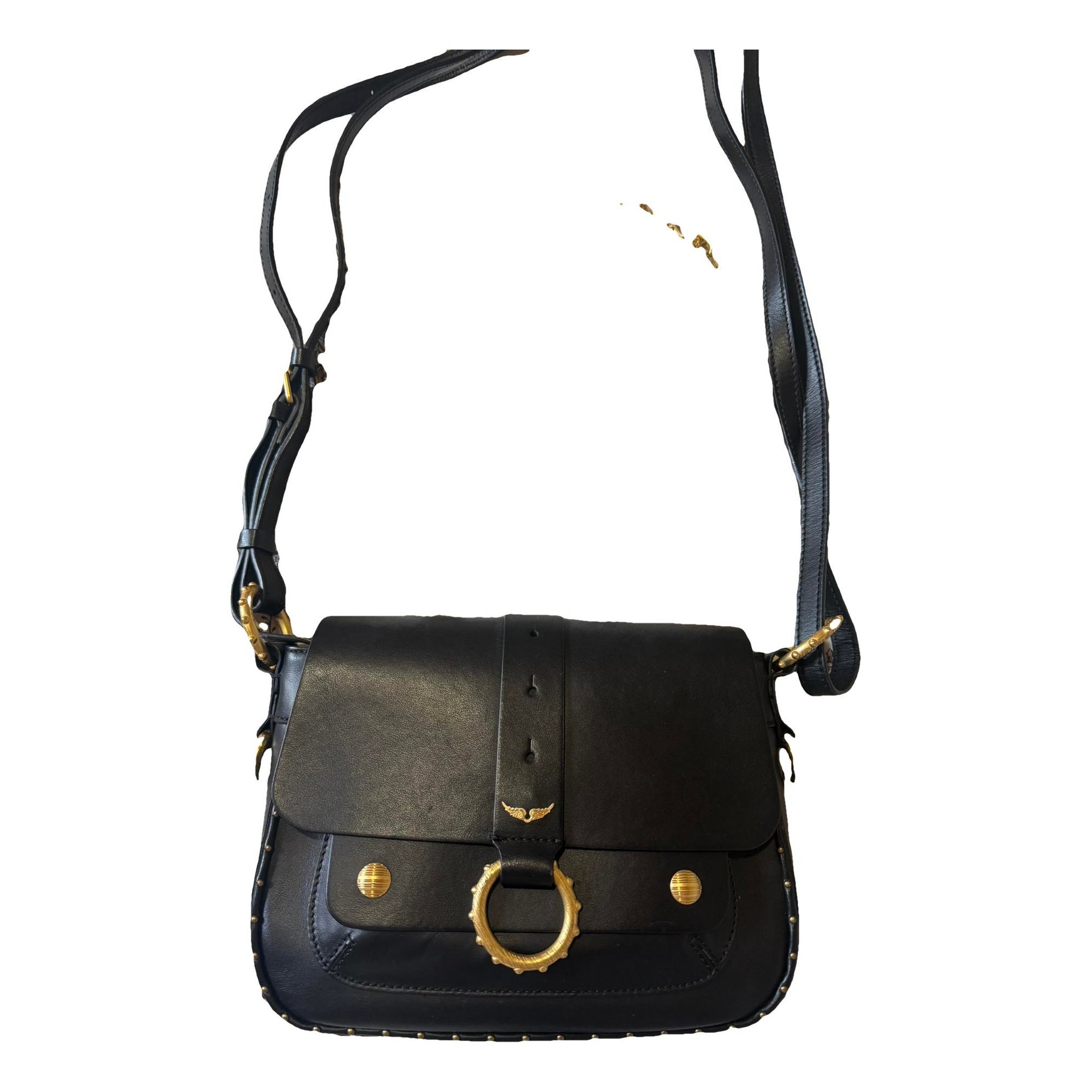 Leather clutch bag