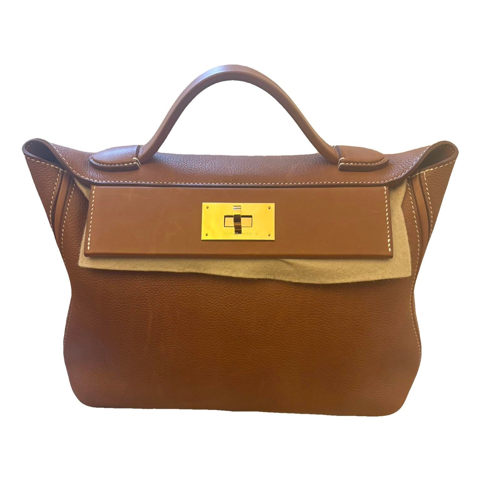 Hermes 24/24 Handbag Gold Togo Leather 2024
