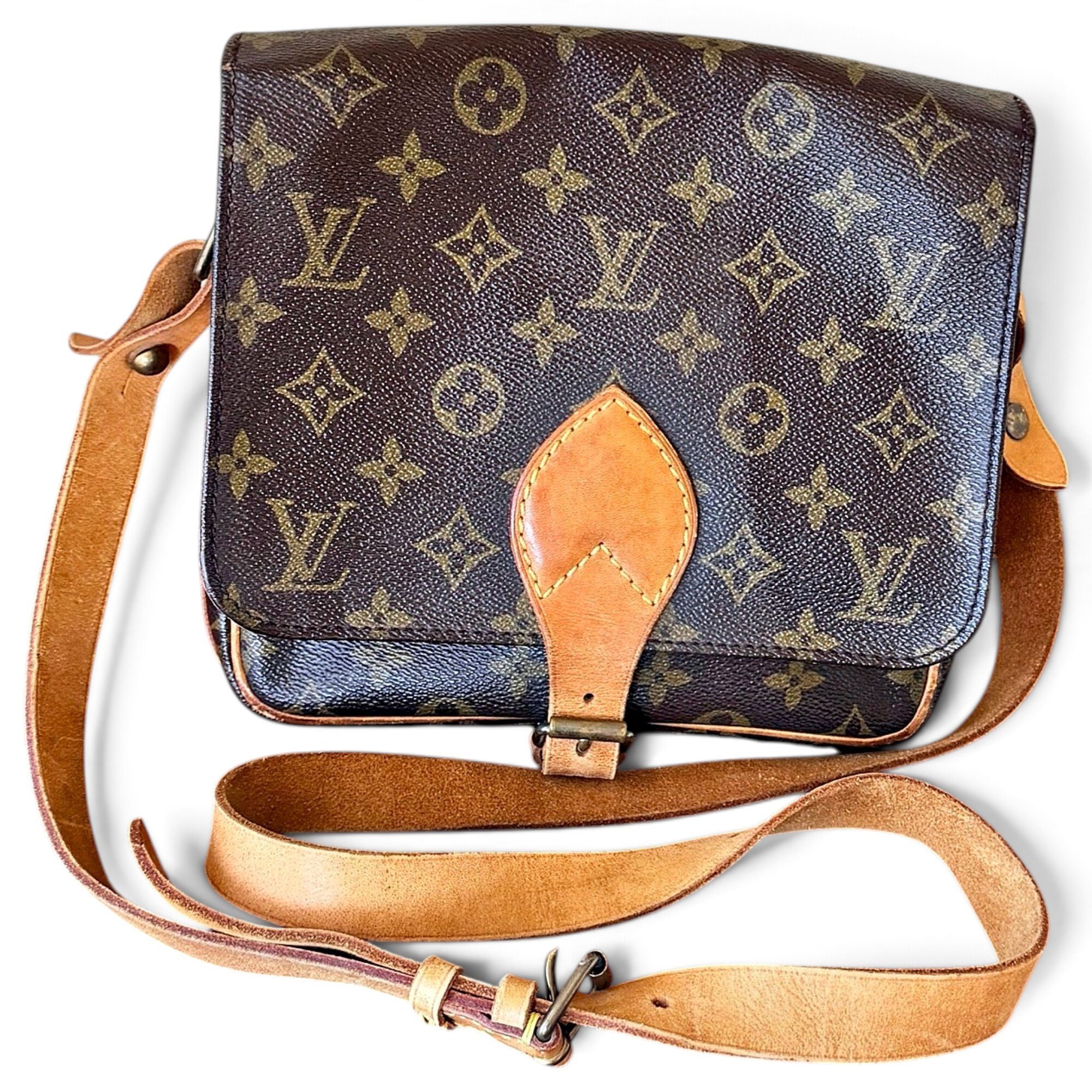 Cartouchière leather crossbody bag