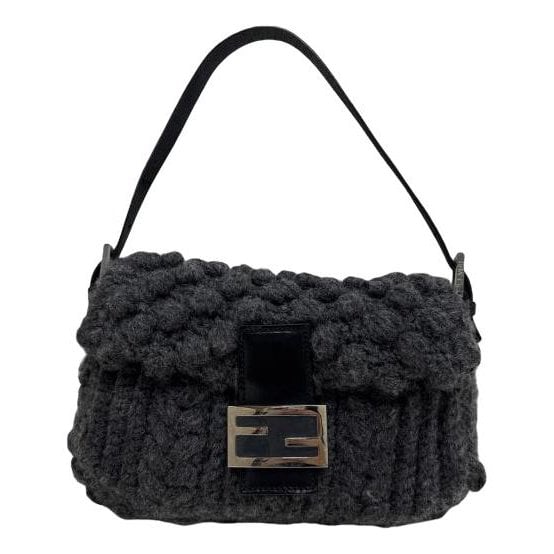 Baguette wool handbag