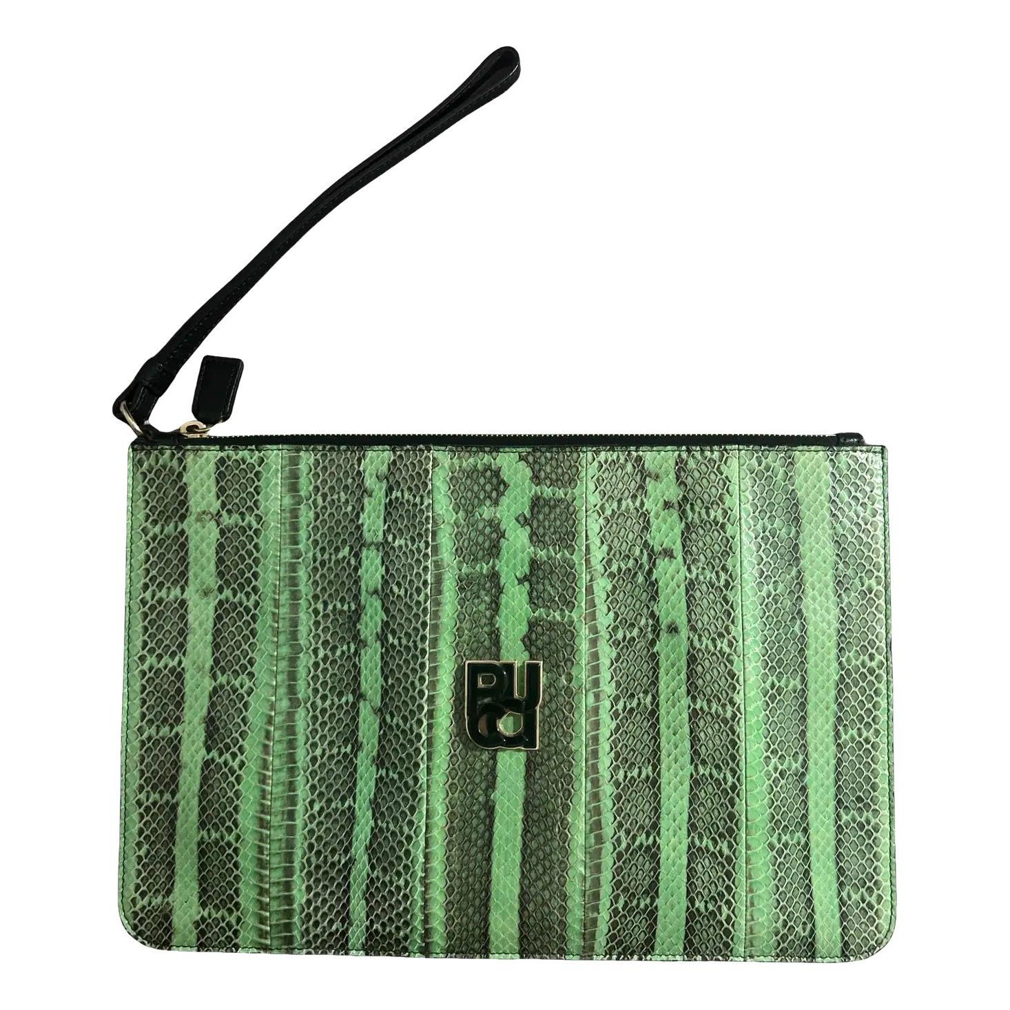Leather clutch bag