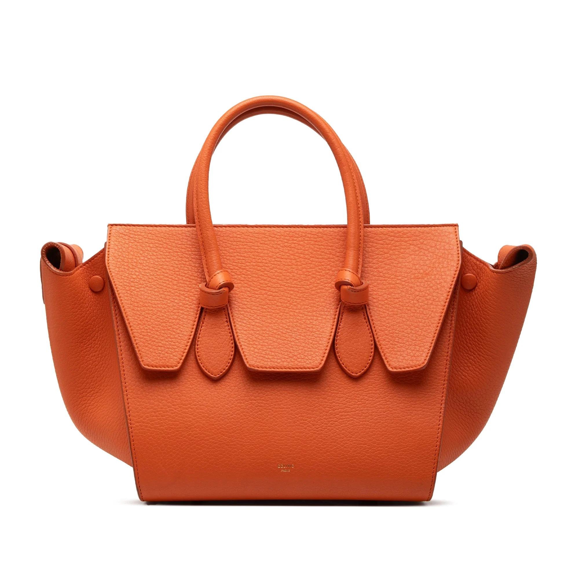Tie pony-style calfskin handbag