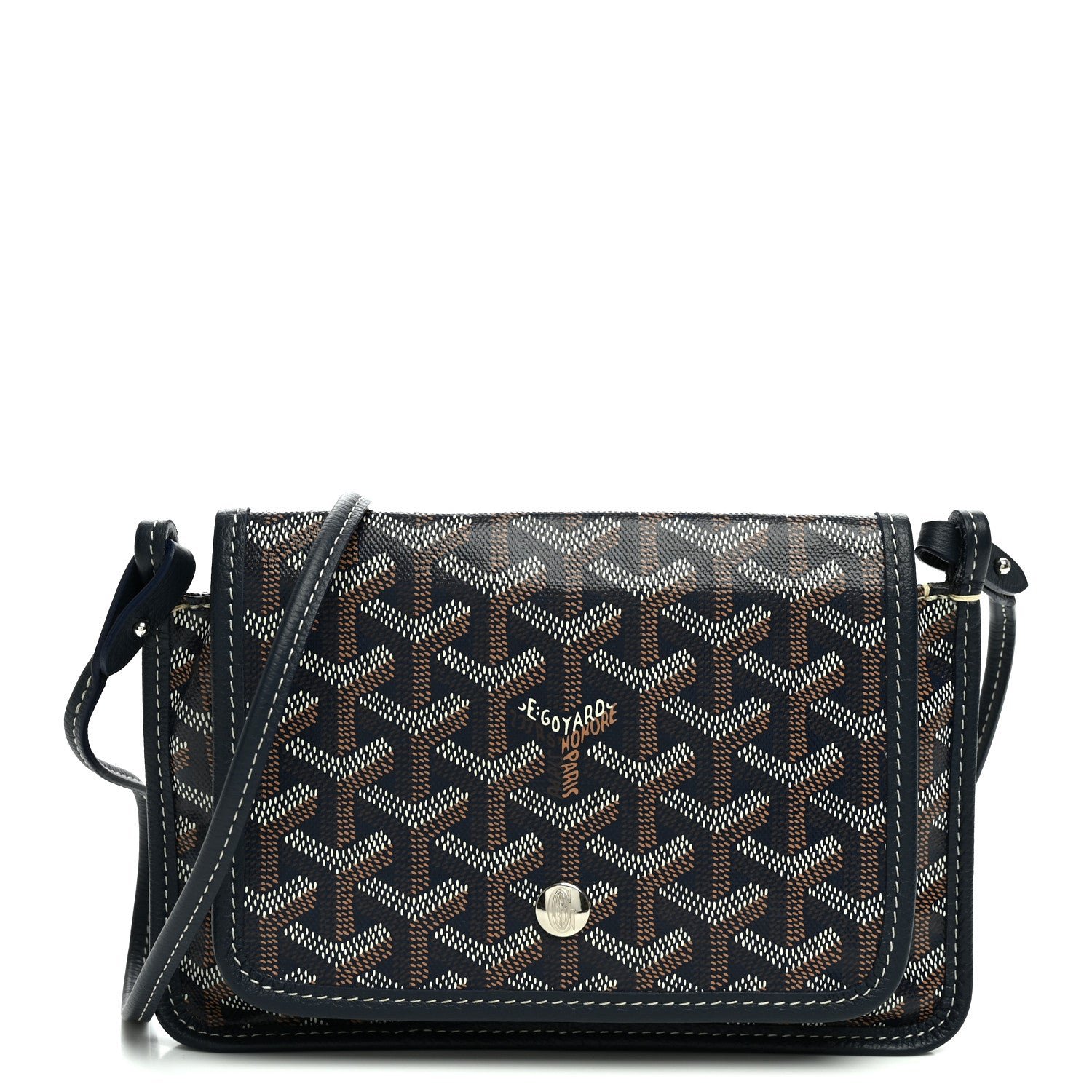 Goyard Goyardine Plumet Wallet Clutch Navy
