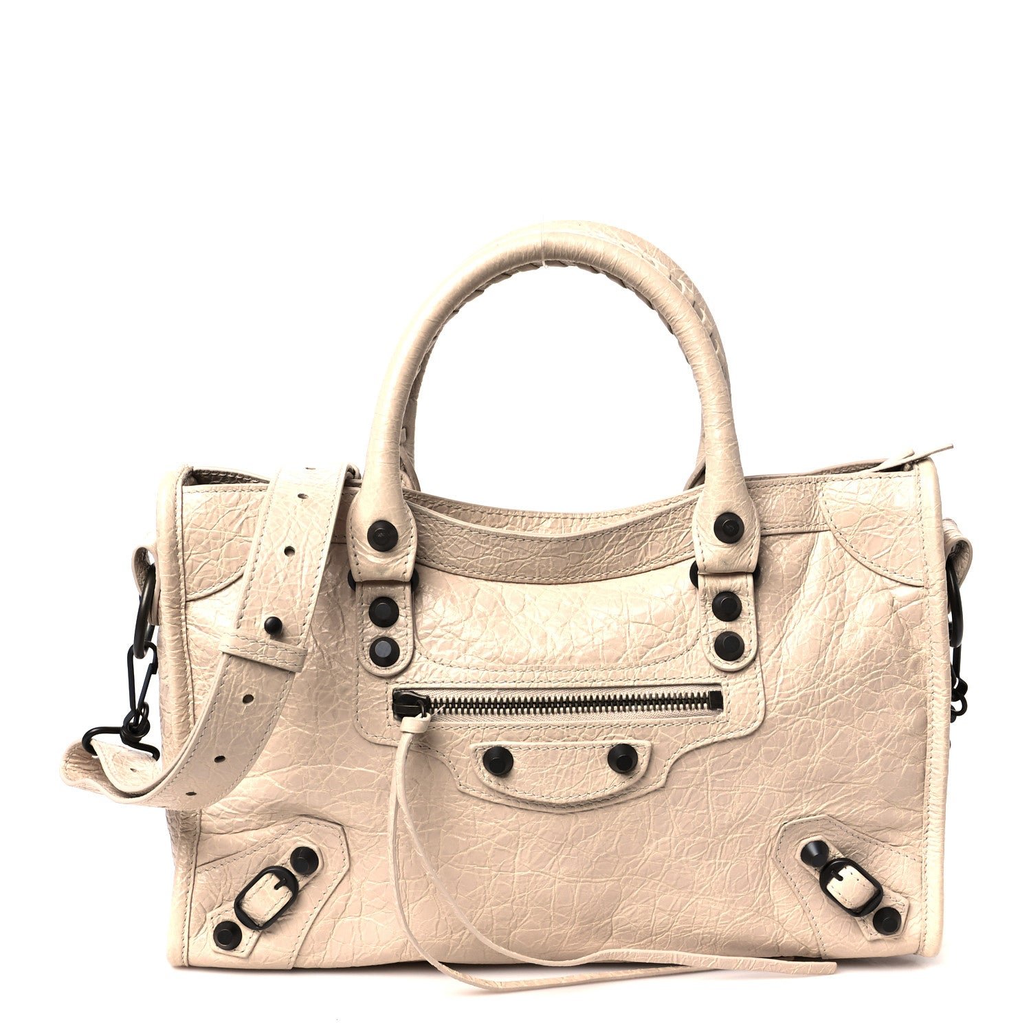 Balenciaga Agneau Arena Classic Hardware Small Le City Almond