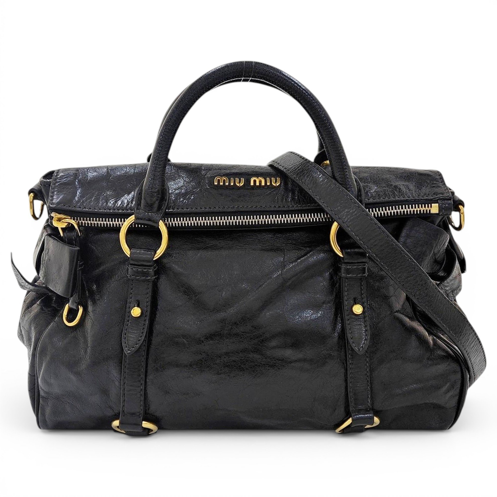 Bow bag leather handbag
