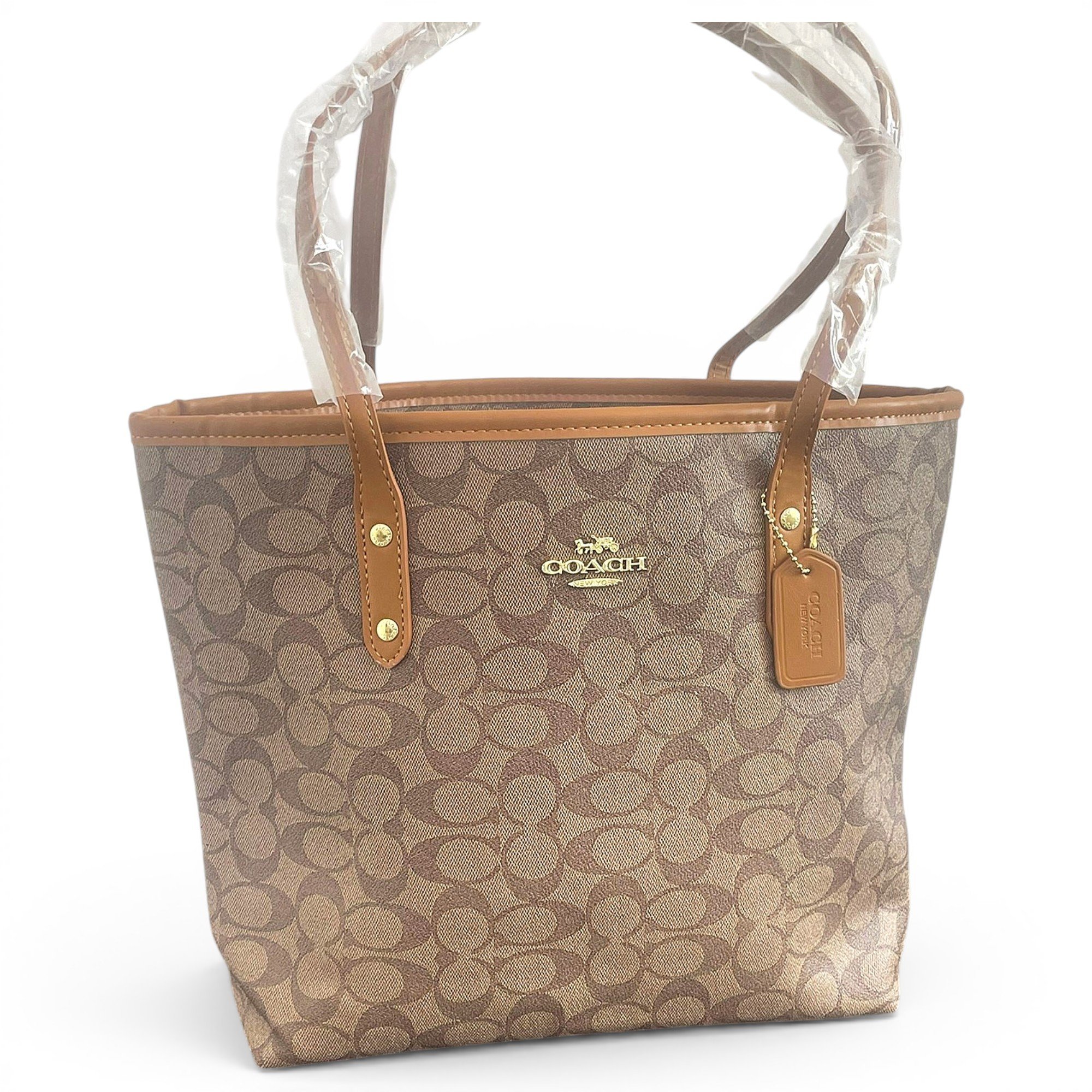 CITY ZIP TOTE leather tote