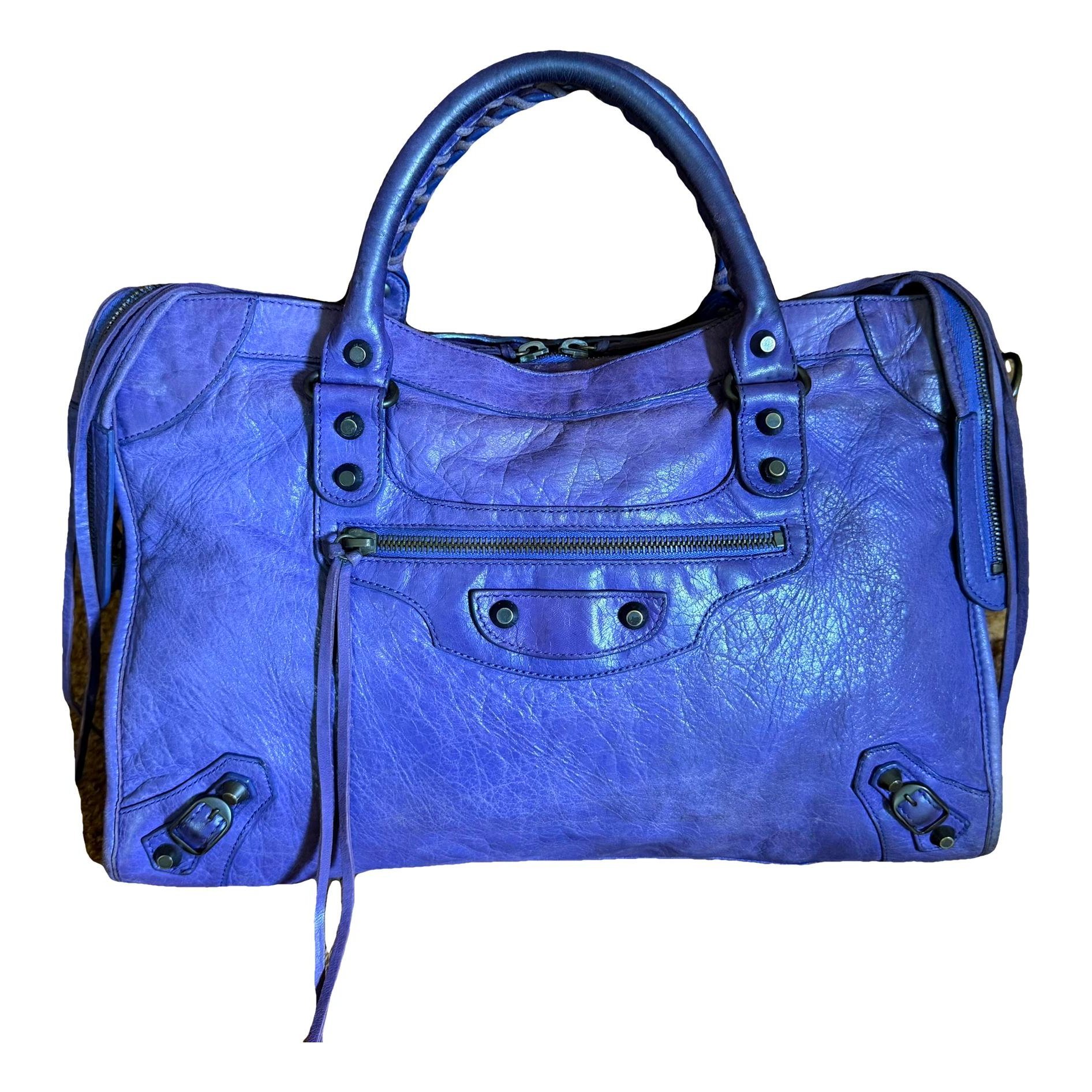 City leather handbag