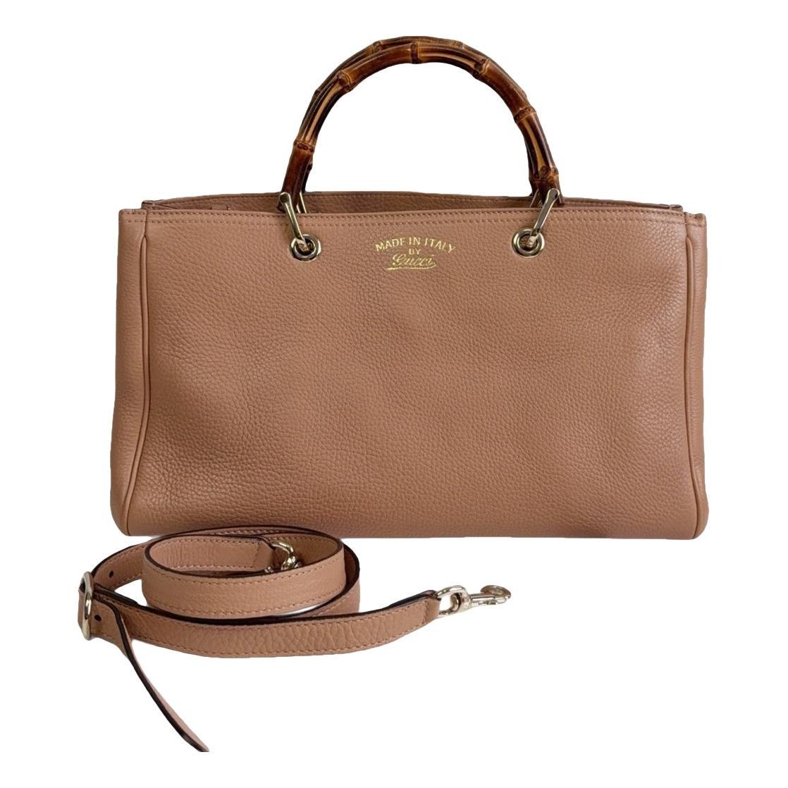 Bamboo Shopper leather tote